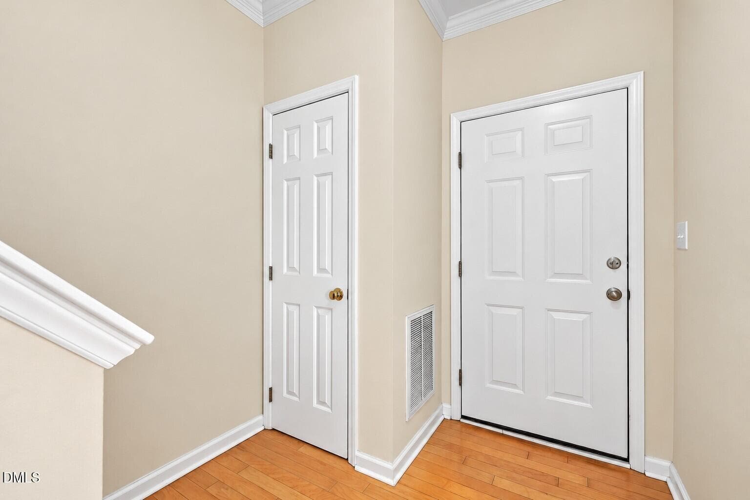 Clean Beige Entryway with White Paneled - 1201 Bungalow Park Drive, Apex, NC 27502, Apex