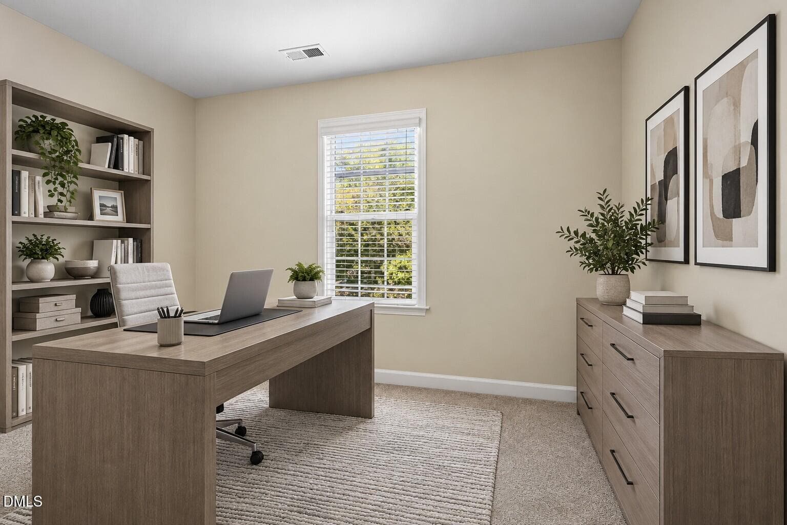Calm Scandinavian Home Office - 858 Saratoga Drive, Durham, NC 27704, Durham
