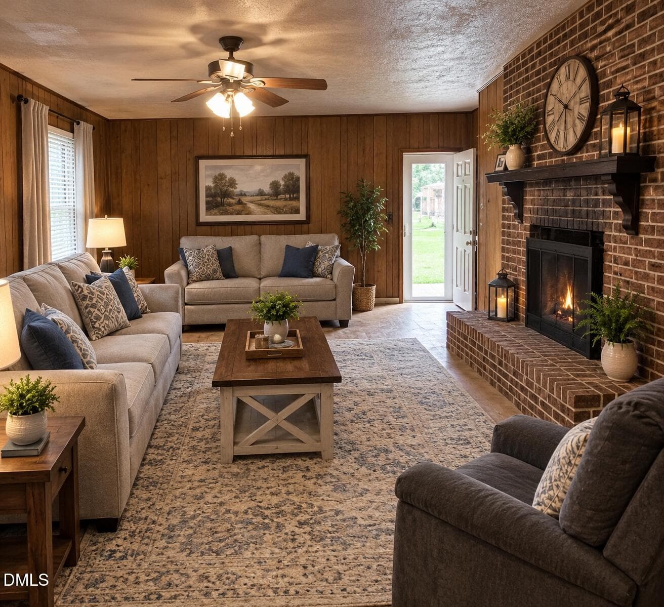 Cozy Rustic Farmhouse Living Room - 106 3rd Street, Erwin, NC 28339, Erwin