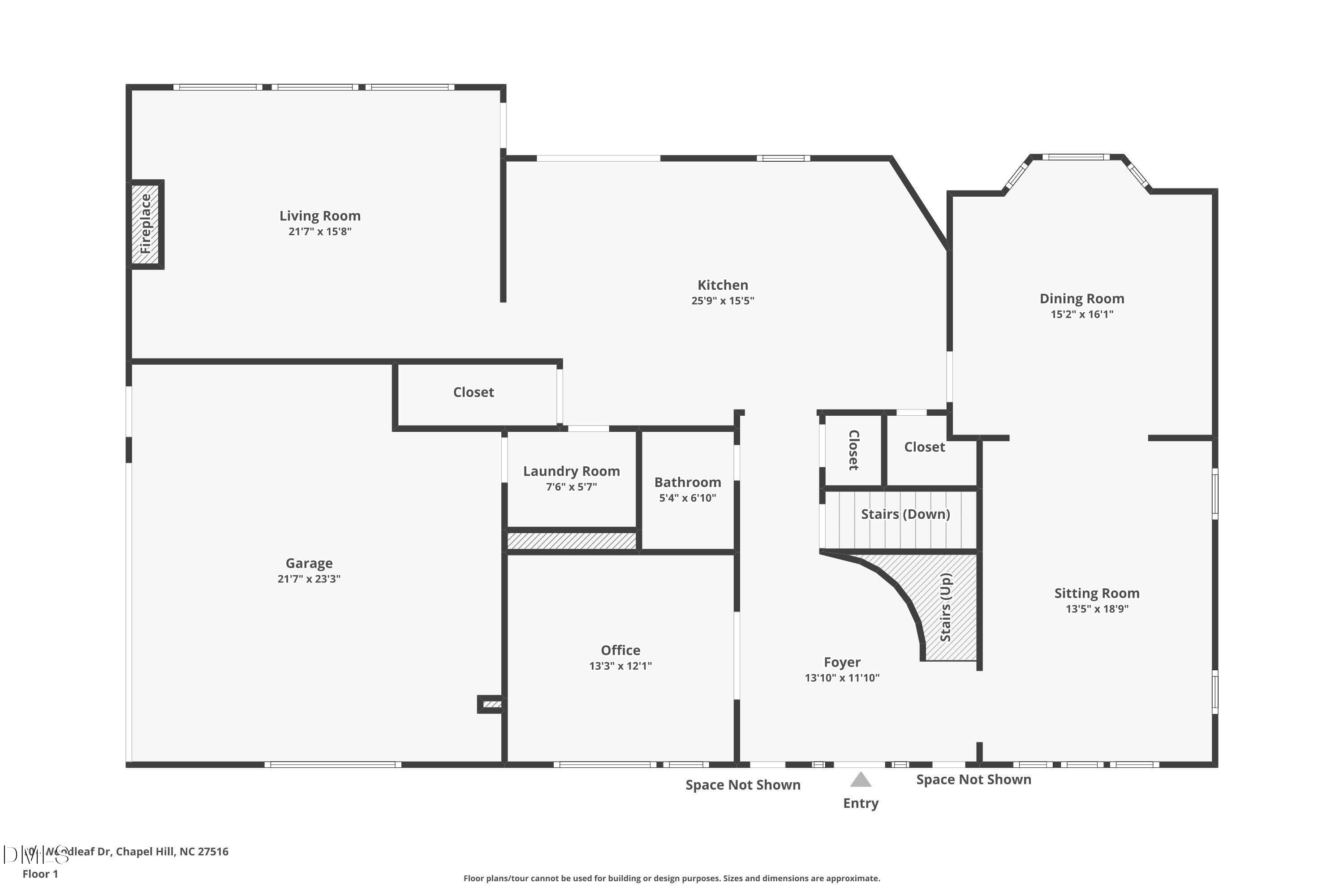 4-floor-1 - 204 Woodleaf Drive, Chapel Hill, NC 27516, Chapel Hill