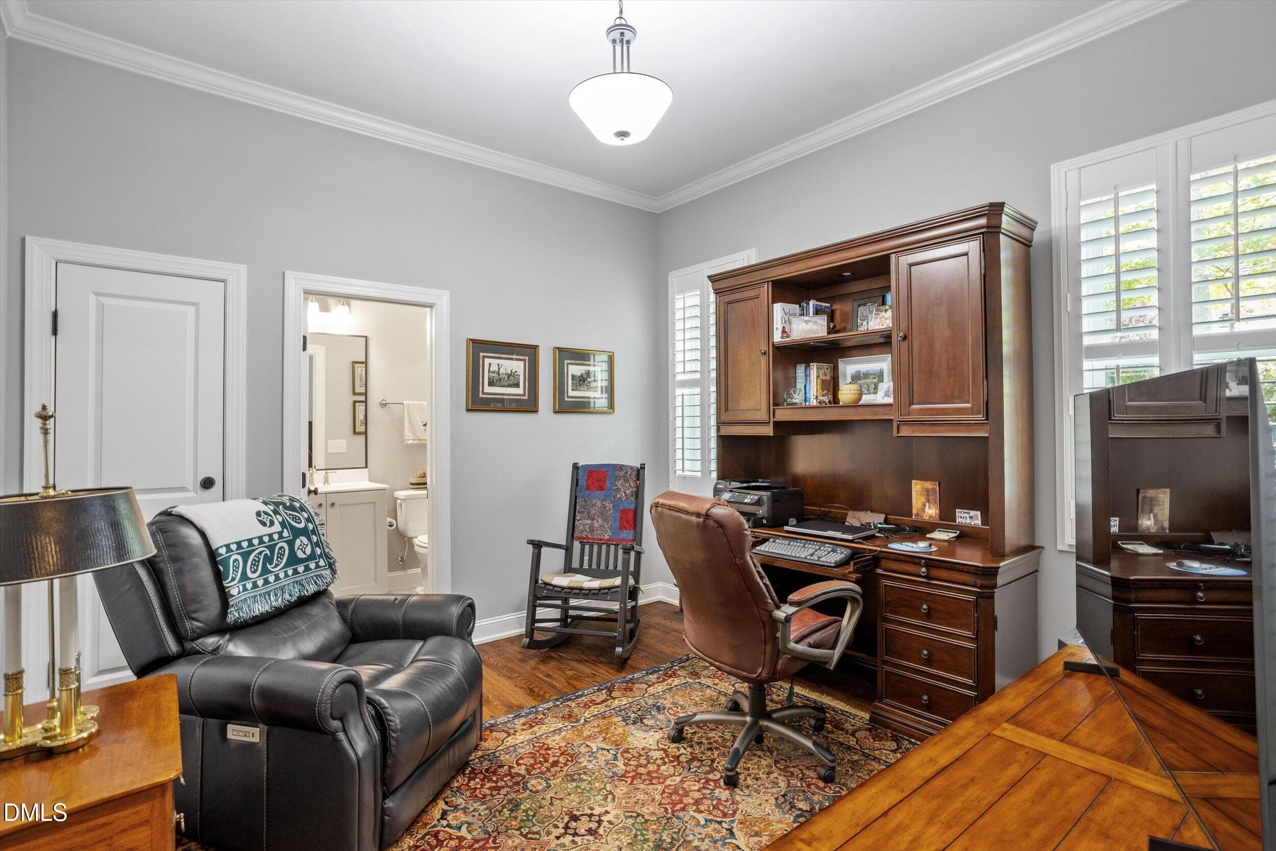 Bedroom currently used an office-den - 4230 Henderson Place, Pittsboro, NC 27312, Pittsboro
