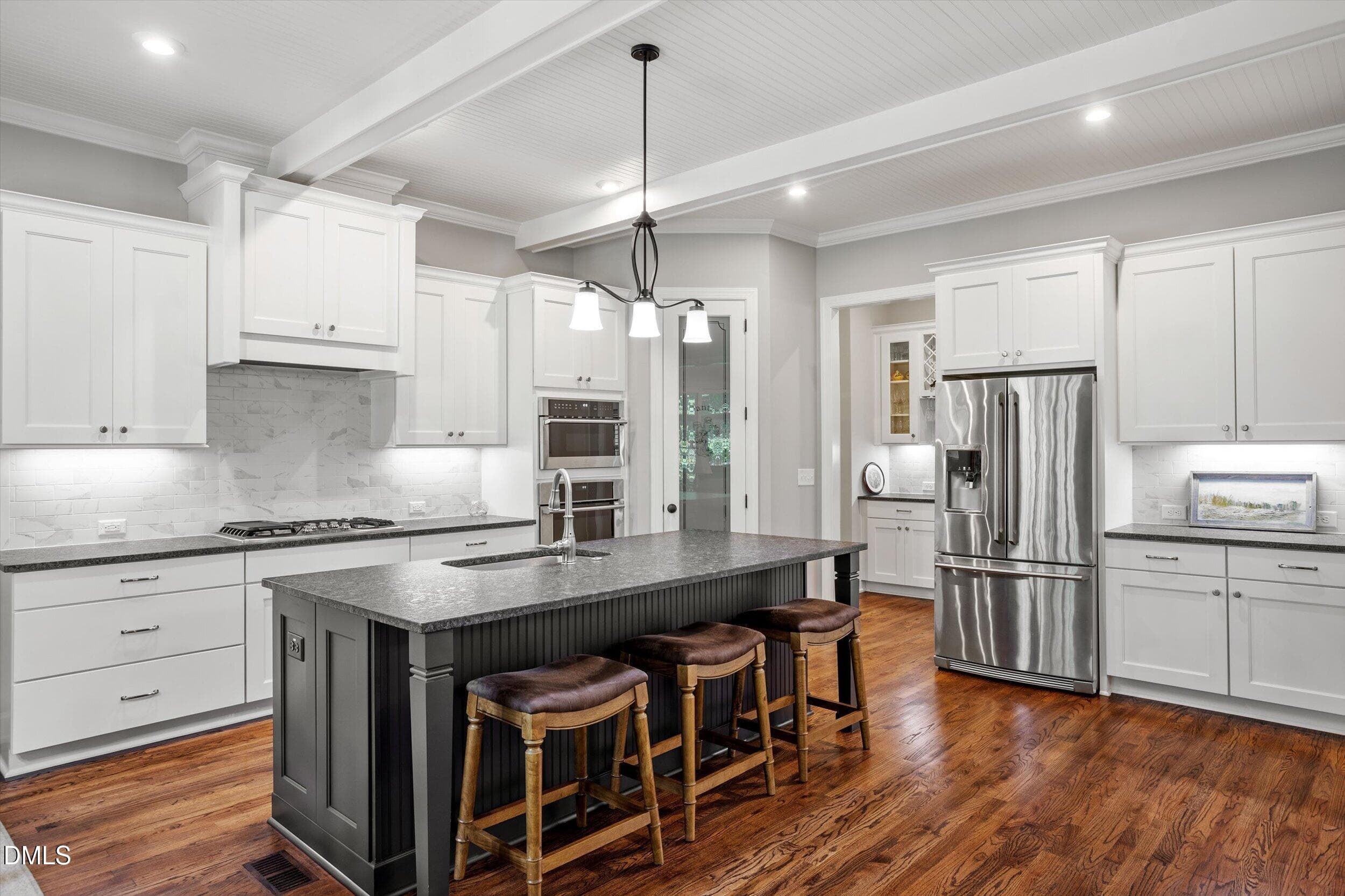 Kitchen with granite counter tops and st - 4230 Henderson Place, Pittsboro, NC 27312, Pittsboro