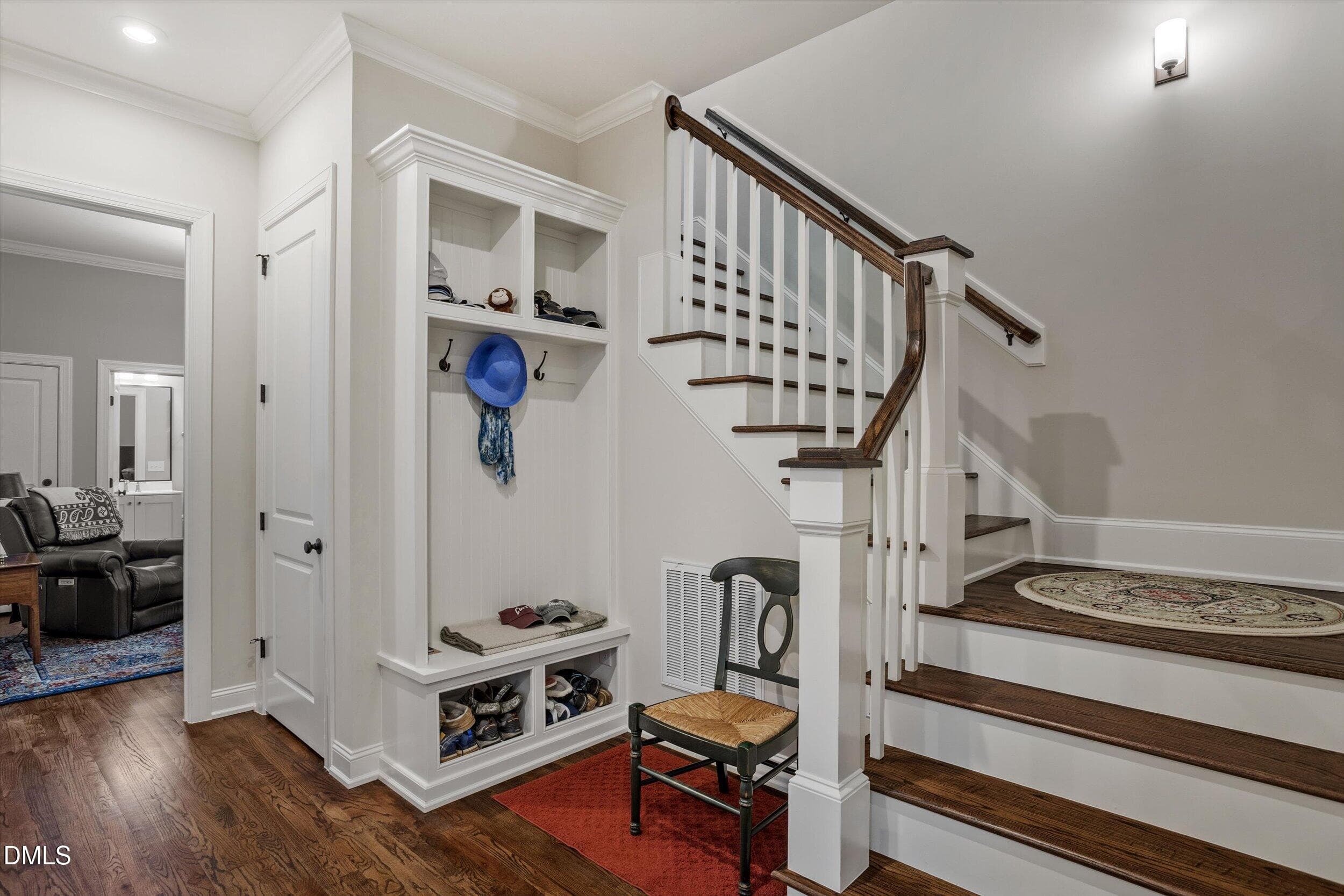 Staircase to second floor - 4230 Henderson Place, Pittsboro, NC 27312, Pittsboro