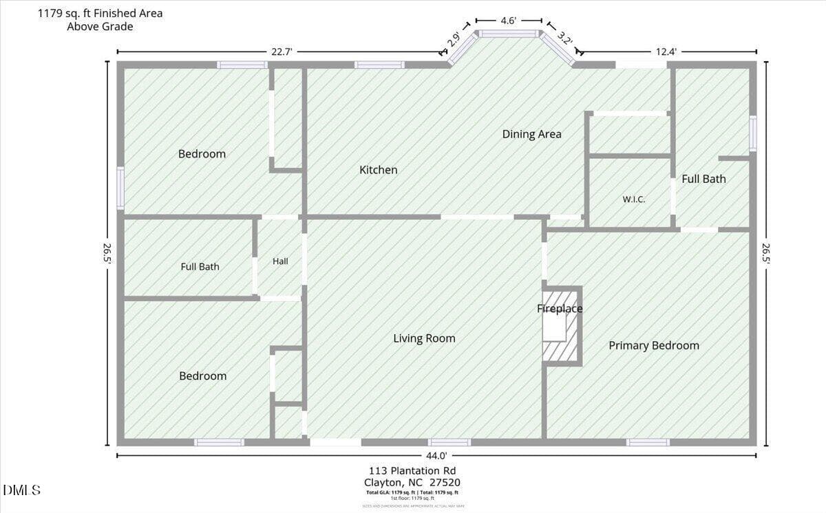 45-113 Plantation Rd Floor Plan-1 - 113 Plantation Road, Clayton, NC 27520