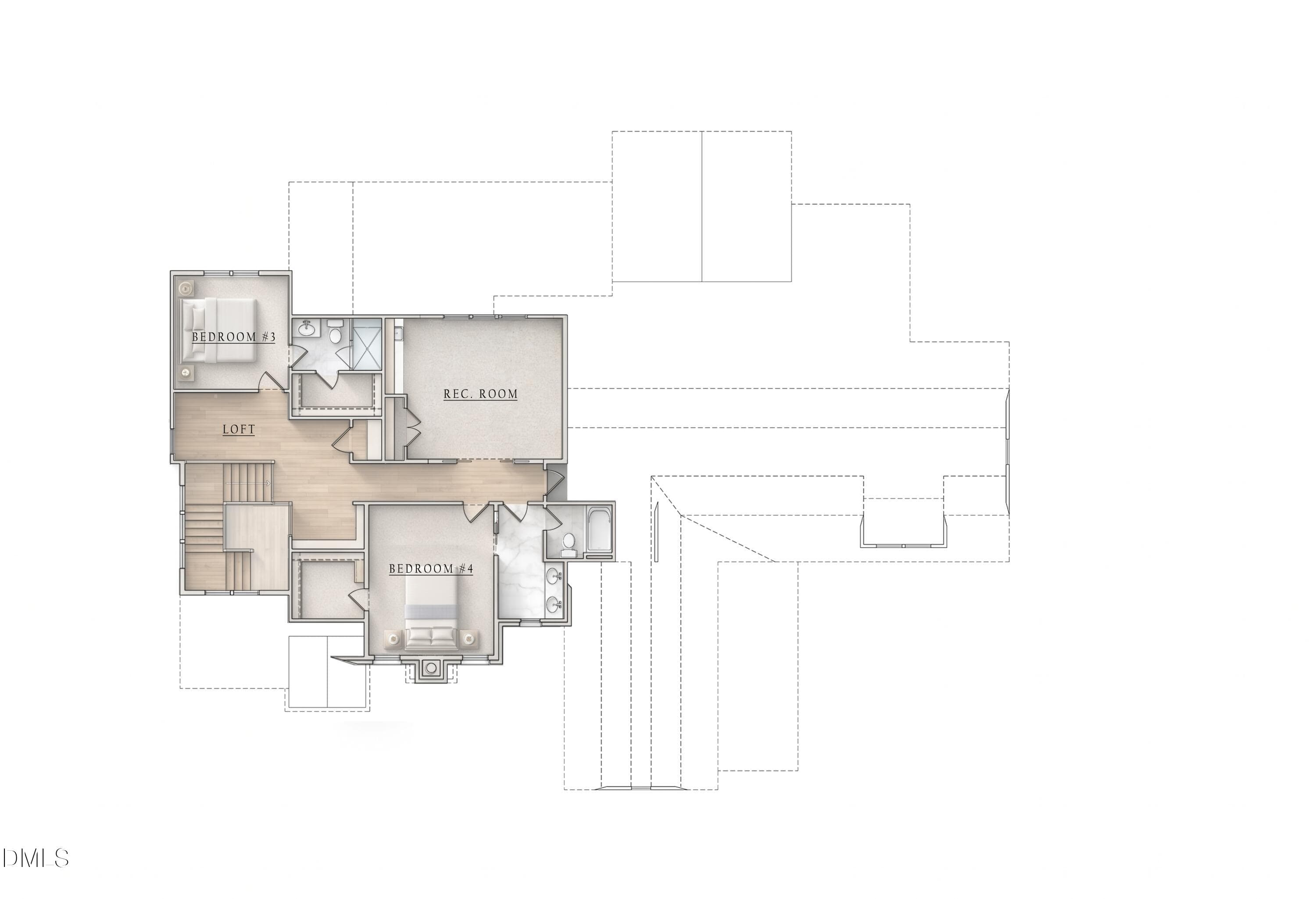 Second Floor_Color - 340 Ironwood Boulevard, Youngsville, NC 27596, Youngsville
