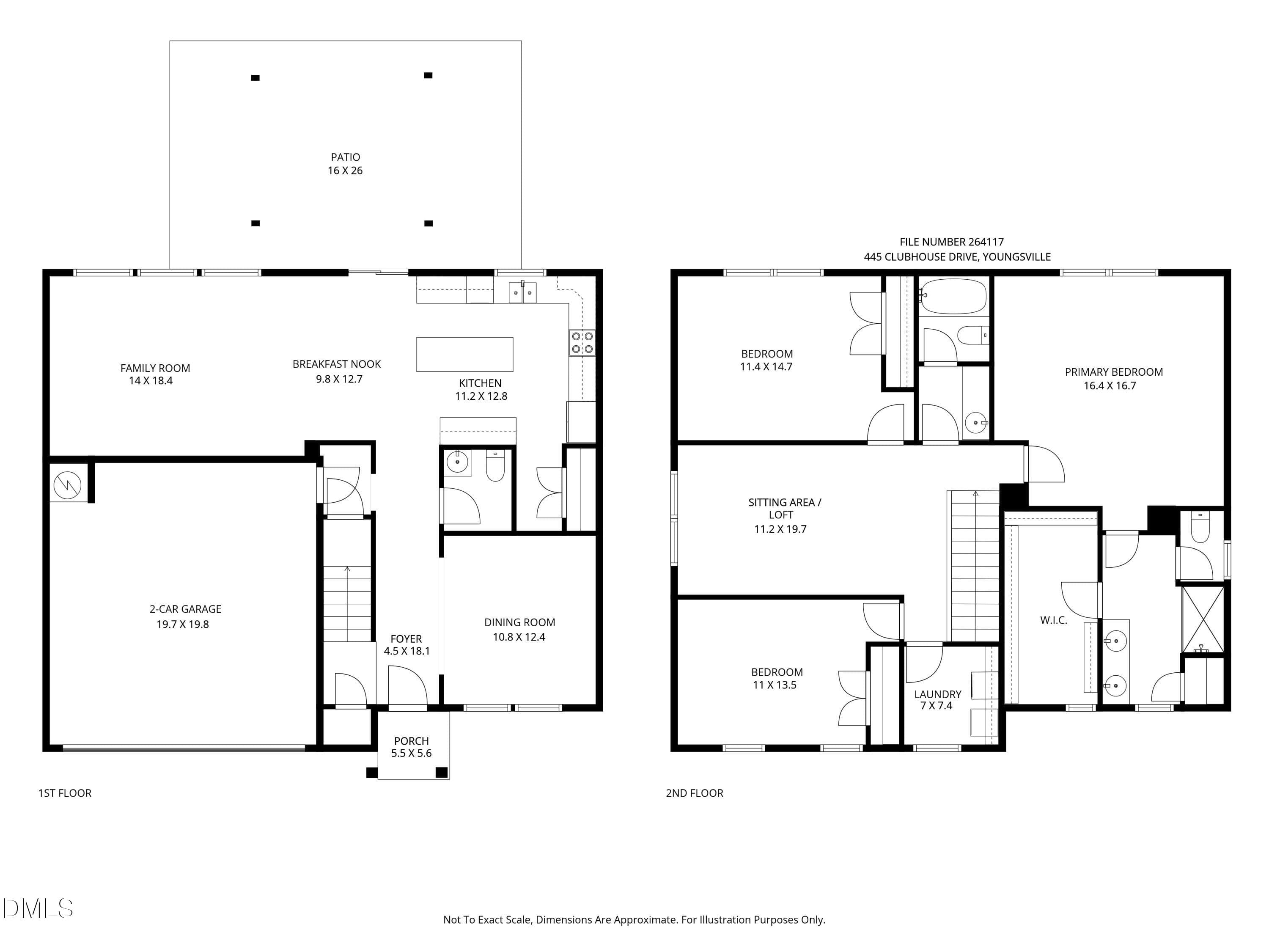 264117 floorplan - 445 Clubhouse Drive, Youngsville, NC 27596, Youngsville