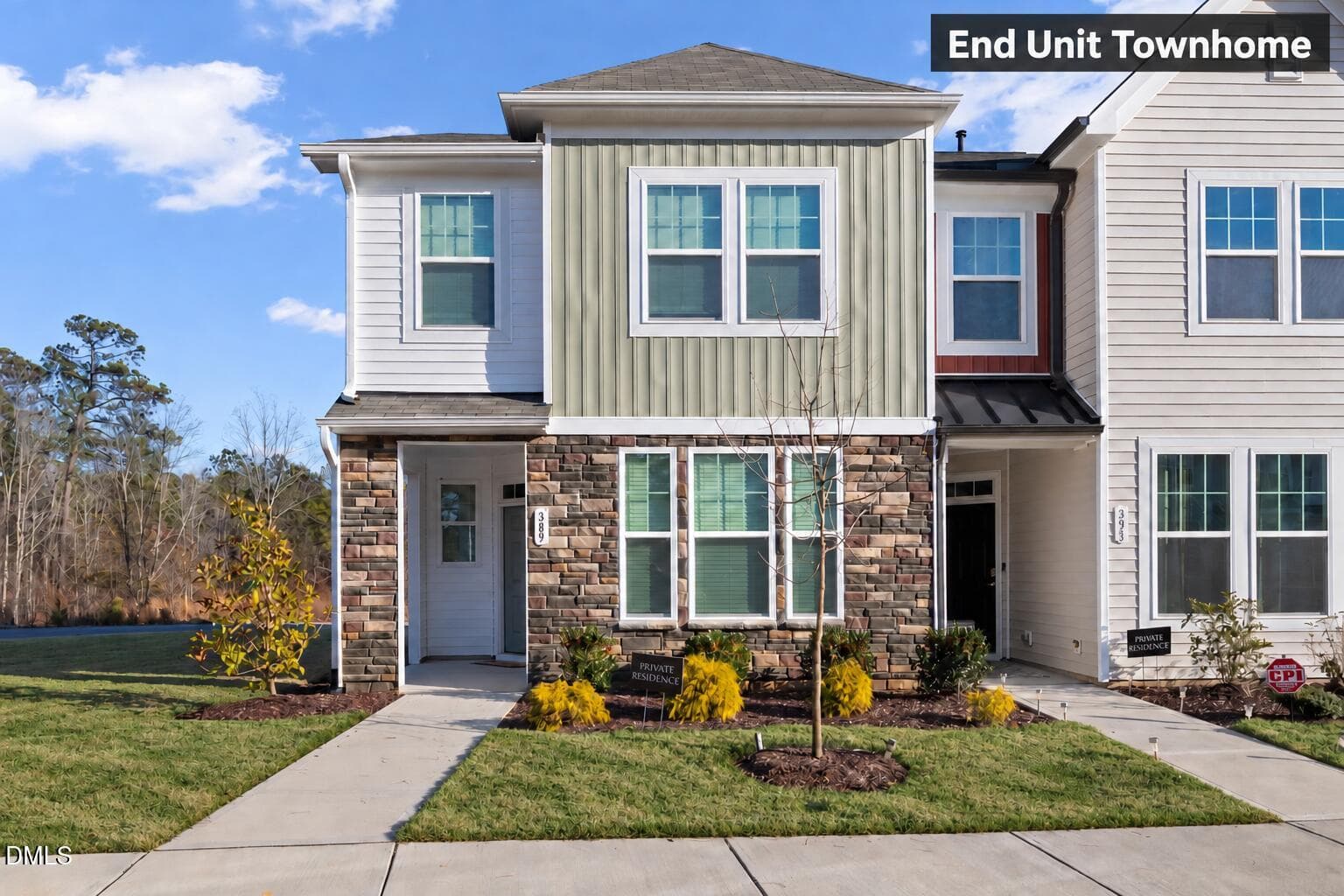 Natural seasonal green lawn - 389 Channel Drop Drive, Clayton, NC 27520