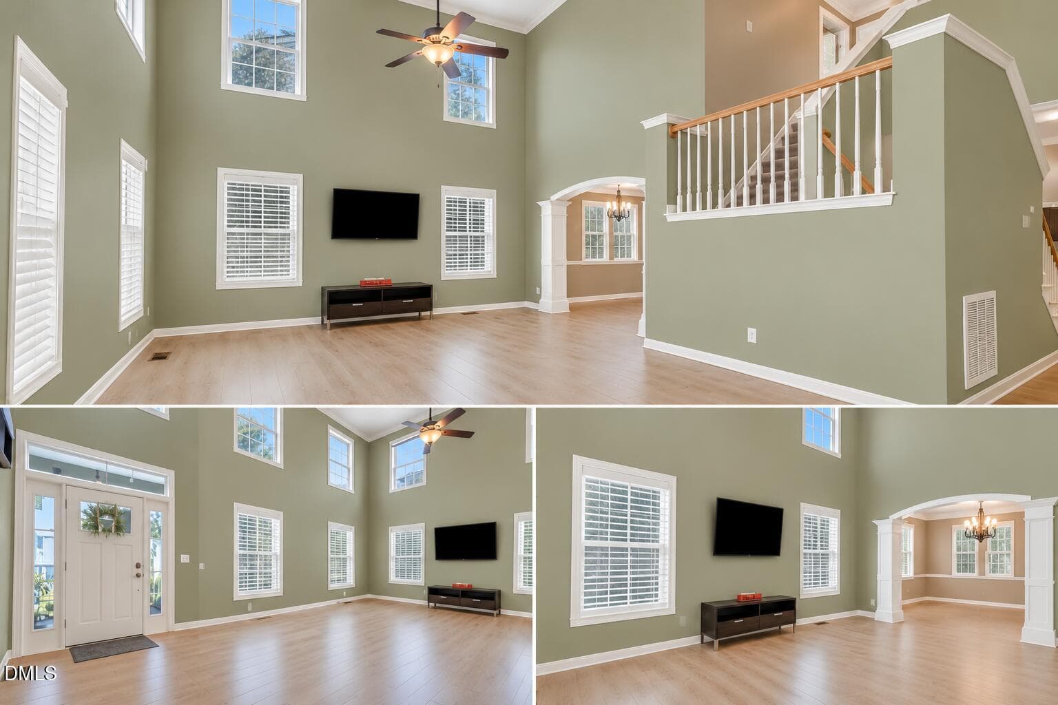 Airy Sage Living Room Collage - 836 Vandalia Drive, Cary, NC 27519, Cary