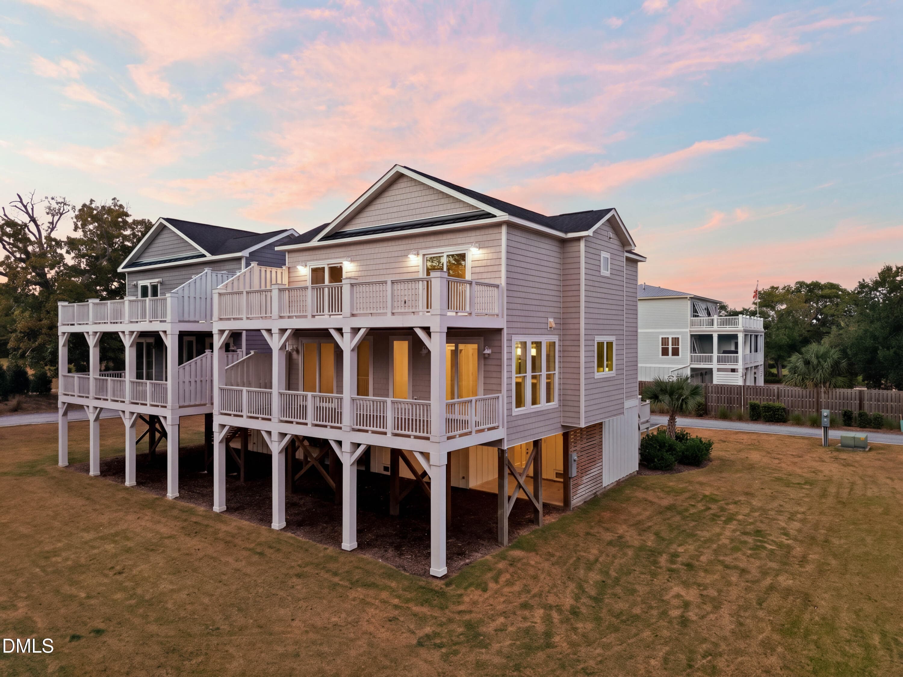 7_back right exterior sunset - 52 Pier View Court, Hampstead, NC 28443, Hampstead