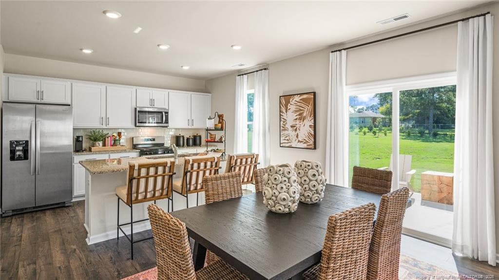 DINING AREA AND REAR PATIO DOORS - 229 Rashford Way, Raeford, NC 28376, Raeford