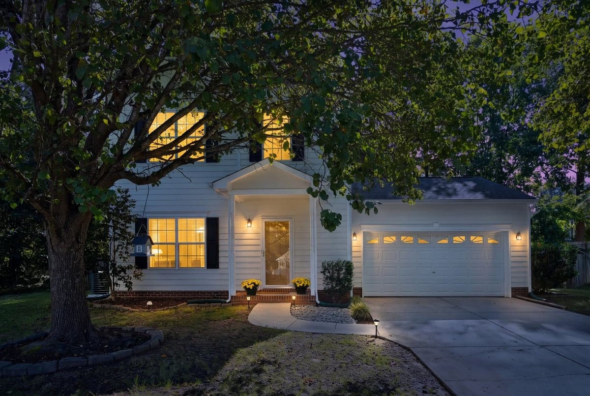 01FrontTwilight.jpg - 12 Calaveras Court, Durham, NC 27713, Durham
