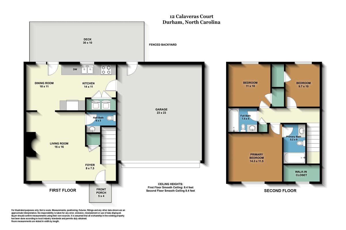 Calaveras12_Floorplan.jpg - 12 Calaveras Court, Durham, NC 27713, Durham