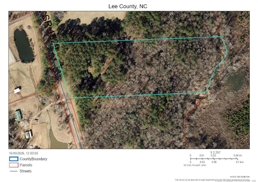 GIS aerial view of the 9.59 acres. - 5187 Cox Mill Road, Sanford, NC 27332, Sanford