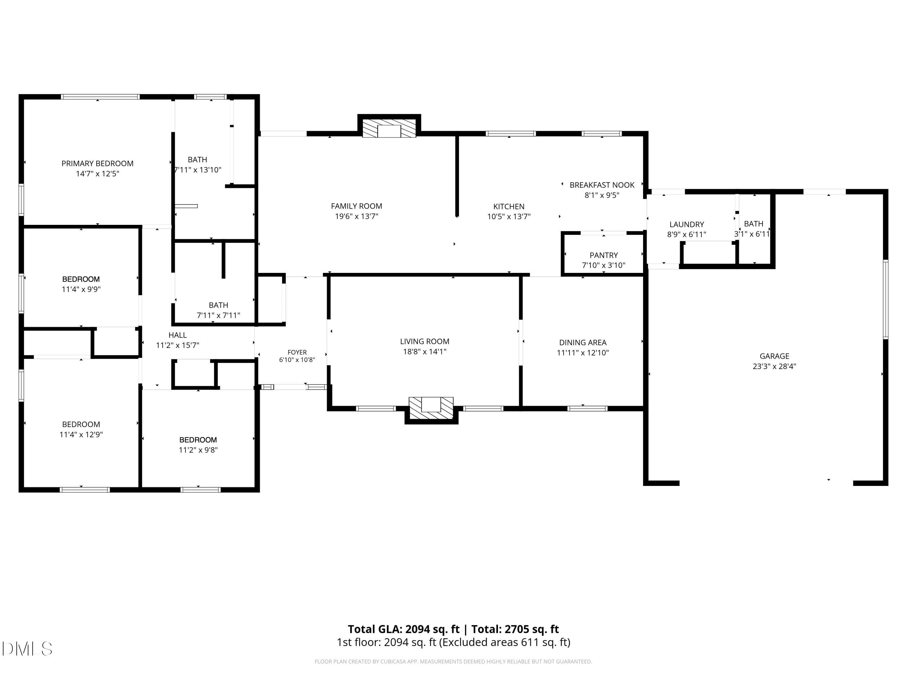 1-Floorplan_BEDROOM - 105 Brentwood Drive N, Wilson, NC 27893, Wilson