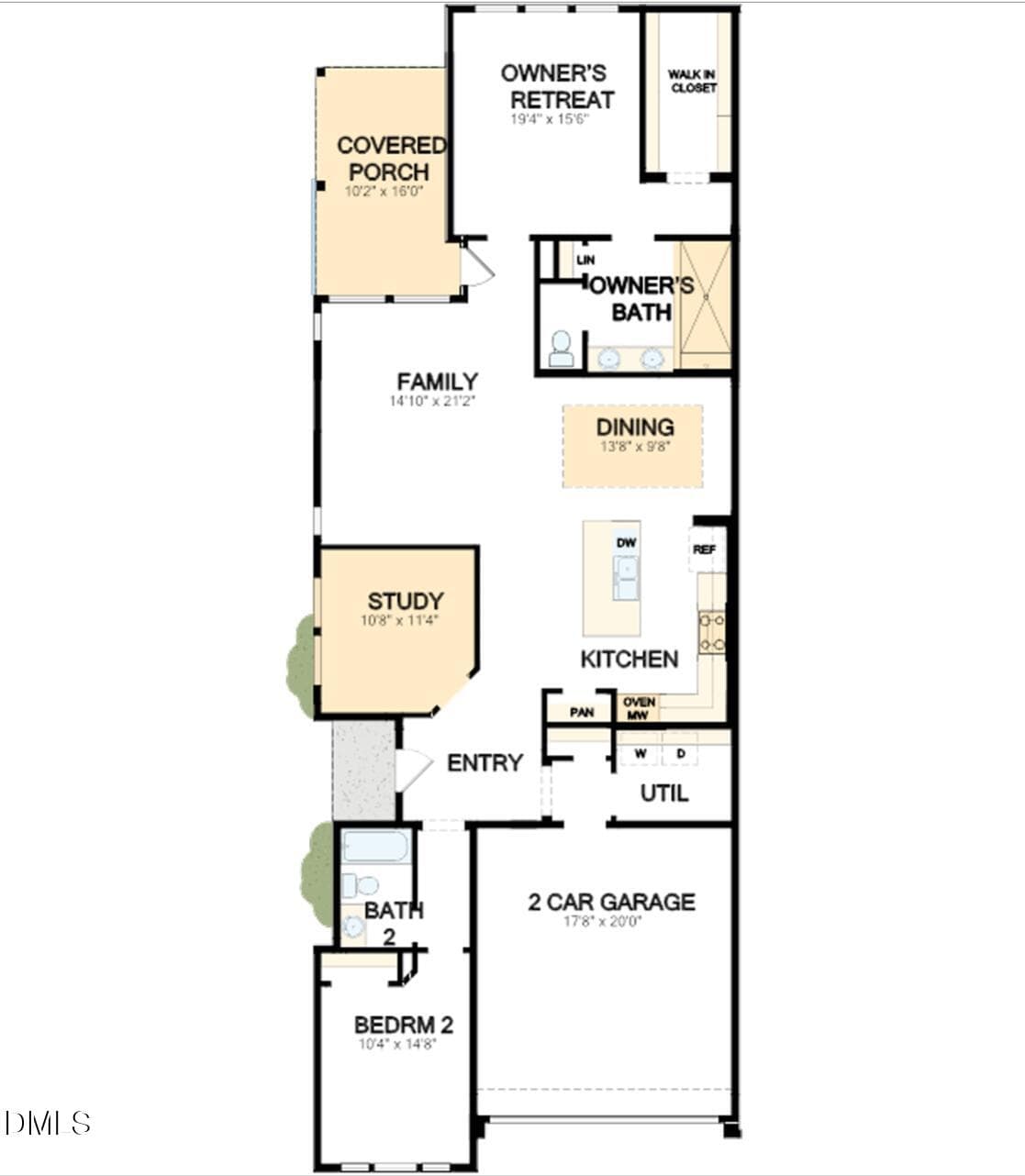 Clarity Floorplan - 211 Tantara Bend, Pittsboro, NC 27312, Pittsboro