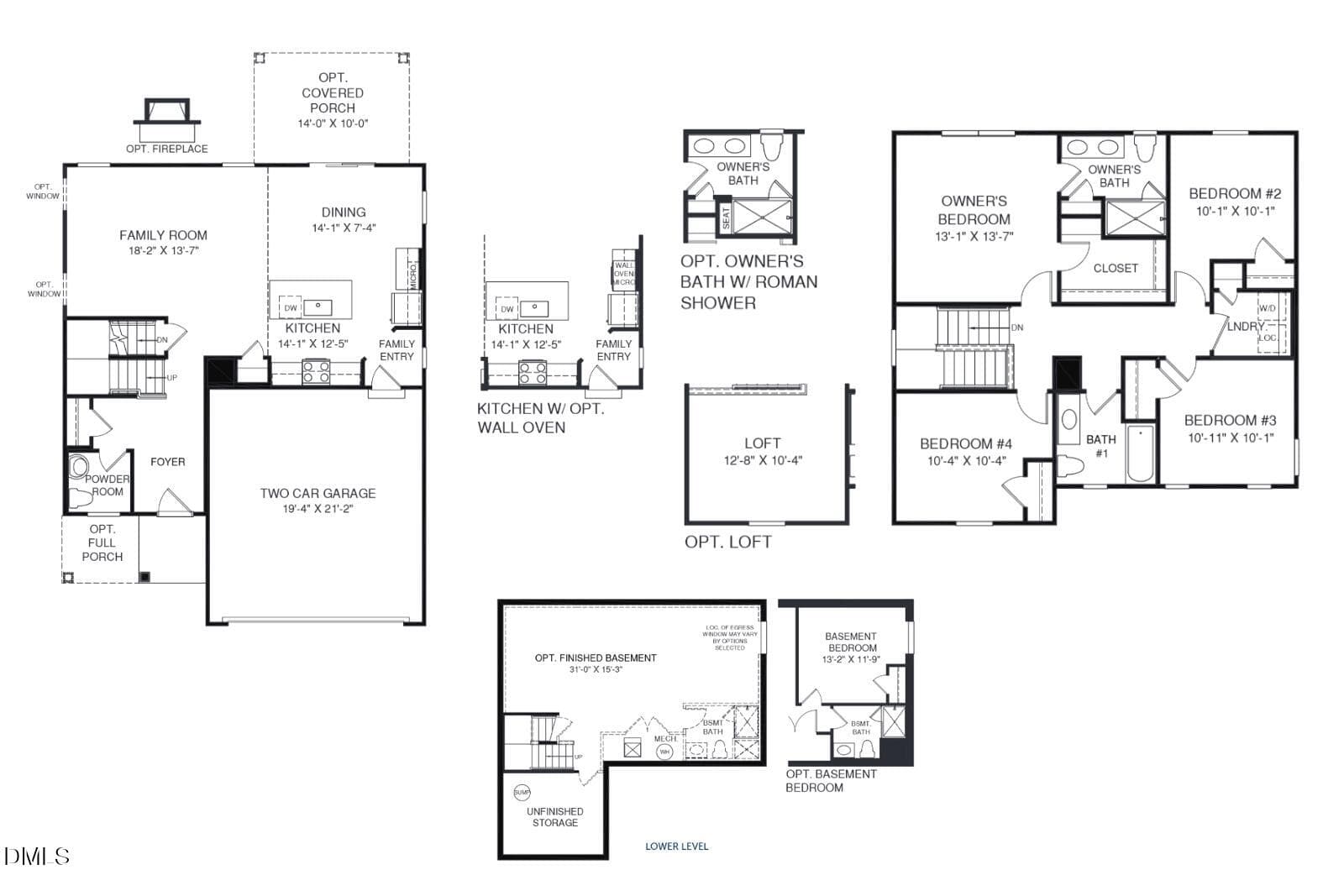 Allegheny Basement Floorplan - 949 Walker Rdg Way, Willow Springs, NC 27592