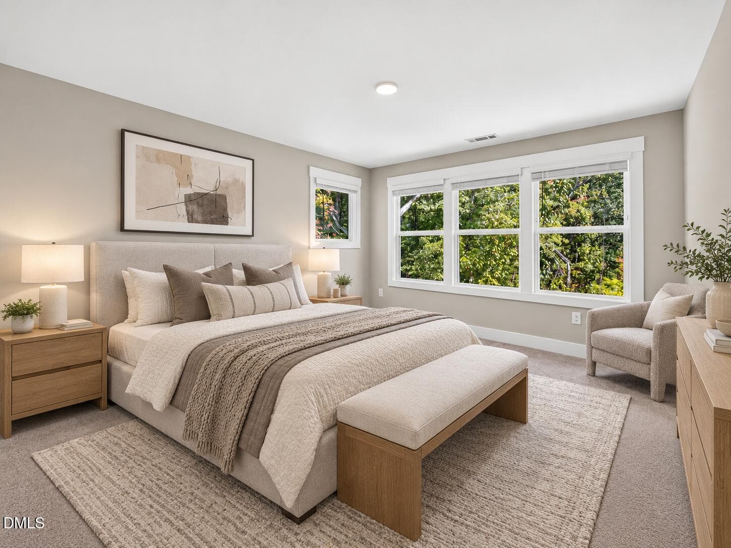 Bedroom 3 (Virtually Rendered) - 613 Cable Court, Apex, NC 27523