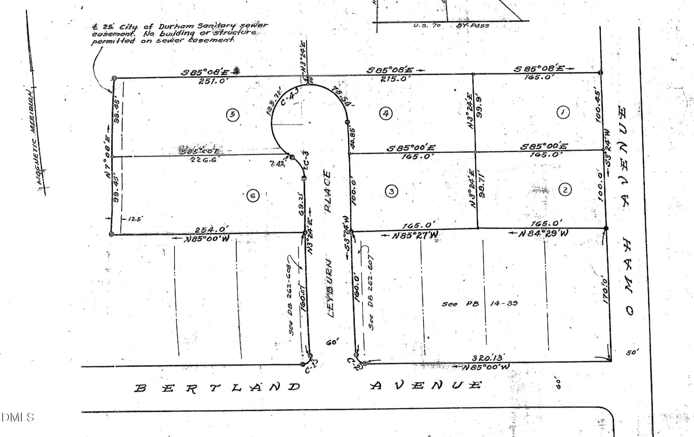 Leyburn Place - Portion of Recorded Plat - 2712 Leyburn Place, Durham, NC 27705