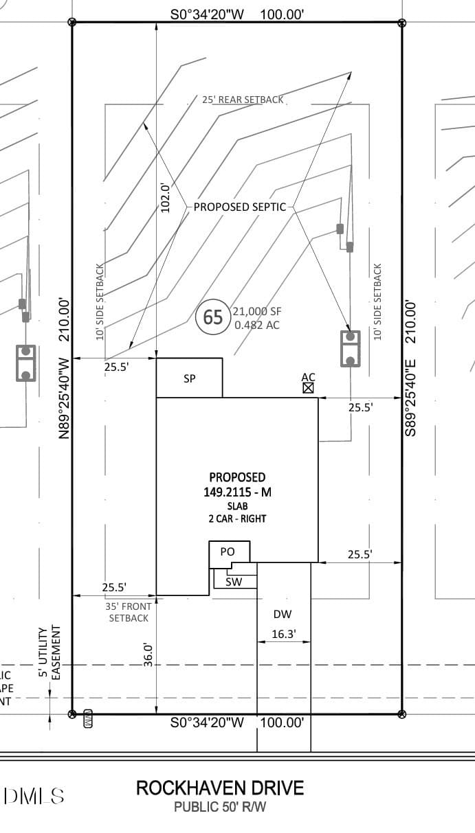BWT 65 Plot Plan - 375 Rockhaven Drive, Fuquay Varina, NC 27526