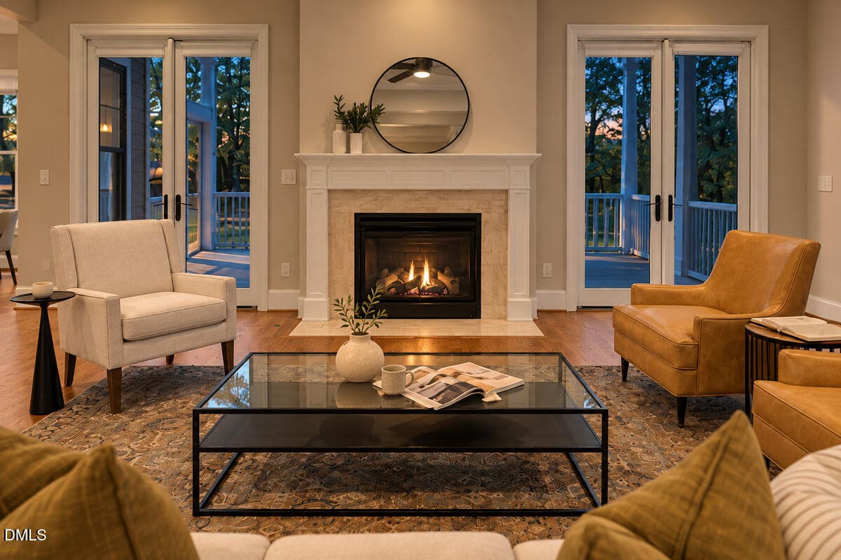 12 - Family Room Fireside Detail - 3526 Westglen Road, Durham, NC 27705, Durham
