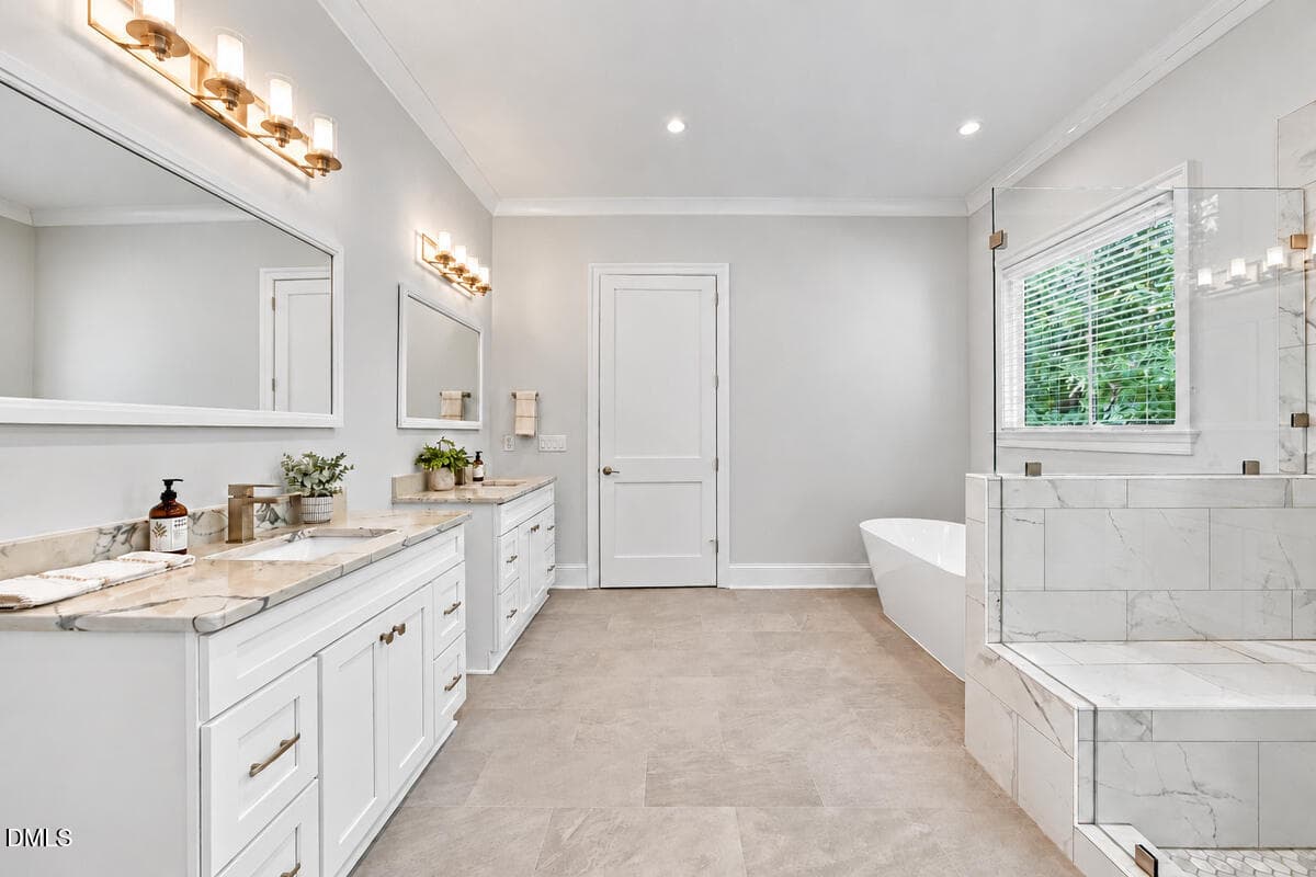 30 - Primary Bathroom Overview - 3526 Westglen Road, Durham, NC 27705, Durham