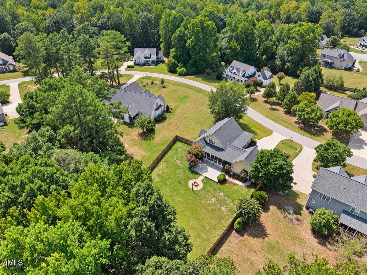 42 - Aerial Backyard View - 1645 Struble Circle, Willow Springs, NC 27592, Willow Springs