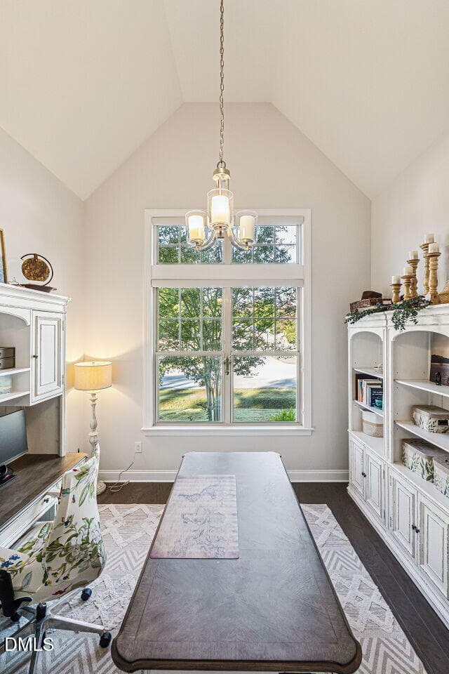 Vaulted Home Office with French Doors - 433 Belle Gate Place, Cary, NC 27519