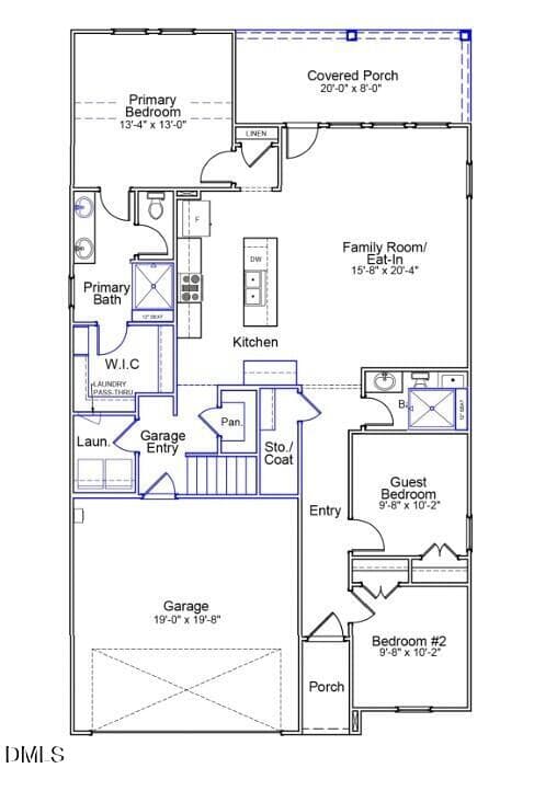OVS-584 Adler-A Floor Plan - First Floor - 1018 Greer Mill Grove 584, Durham, NC 27703