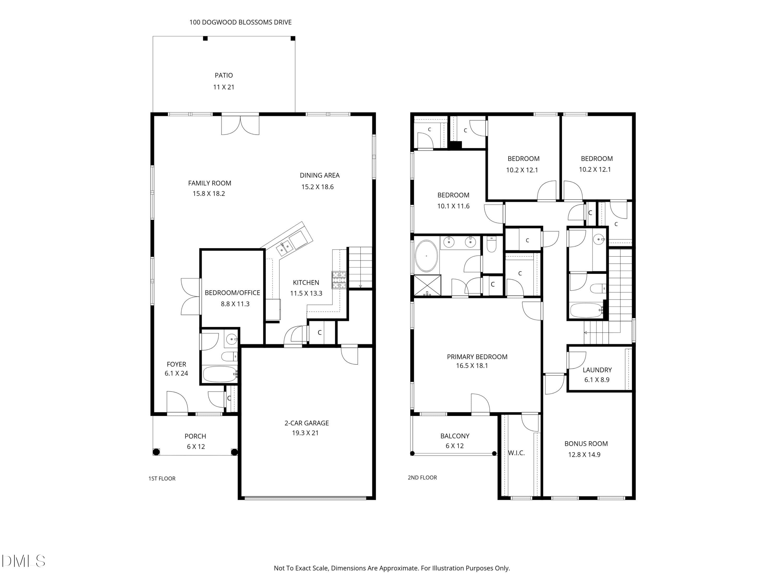 Floor Plan 2.0 JPG #3 - 100 Dogwood Blos - 100 Dogwood Blossoms Drive, Durham, NC 27703