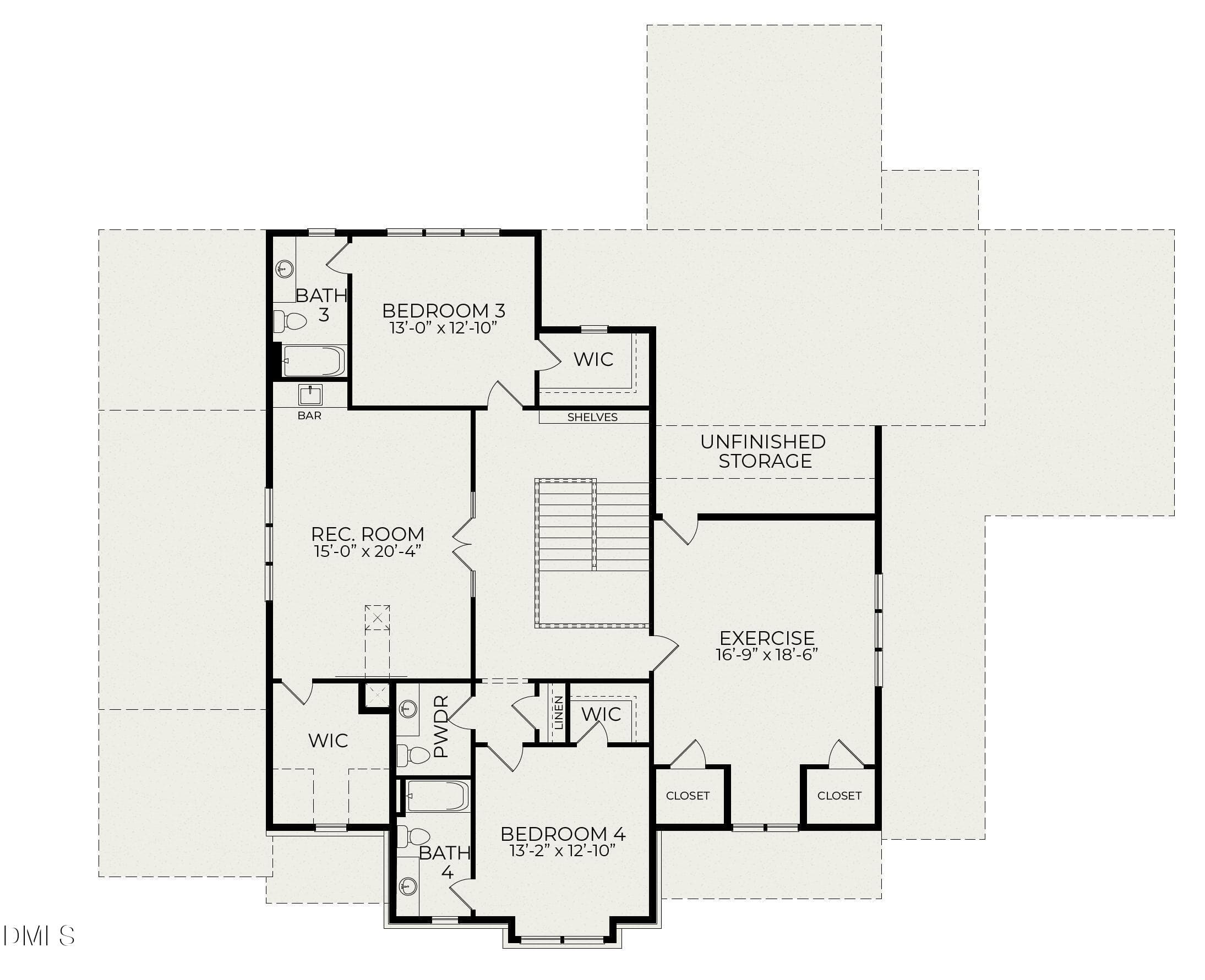 Claremont Floorplan Second - 7429 Blantons Grove Way, Wake Forest, NC 27587