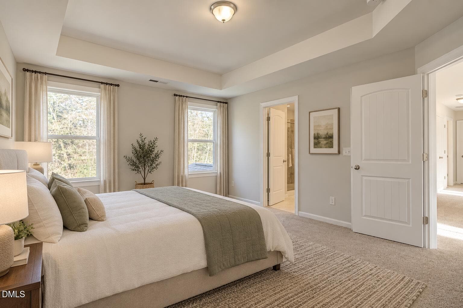 Warm neutral primary bedroom retreat-4 - 224 Starlet Ridge Way, Clayton, NC 27520