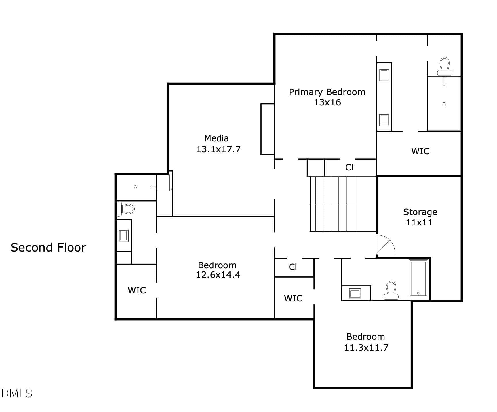 2nd Floor Layout - 650 Stonecrest Way, Pittsboro, NC 27312