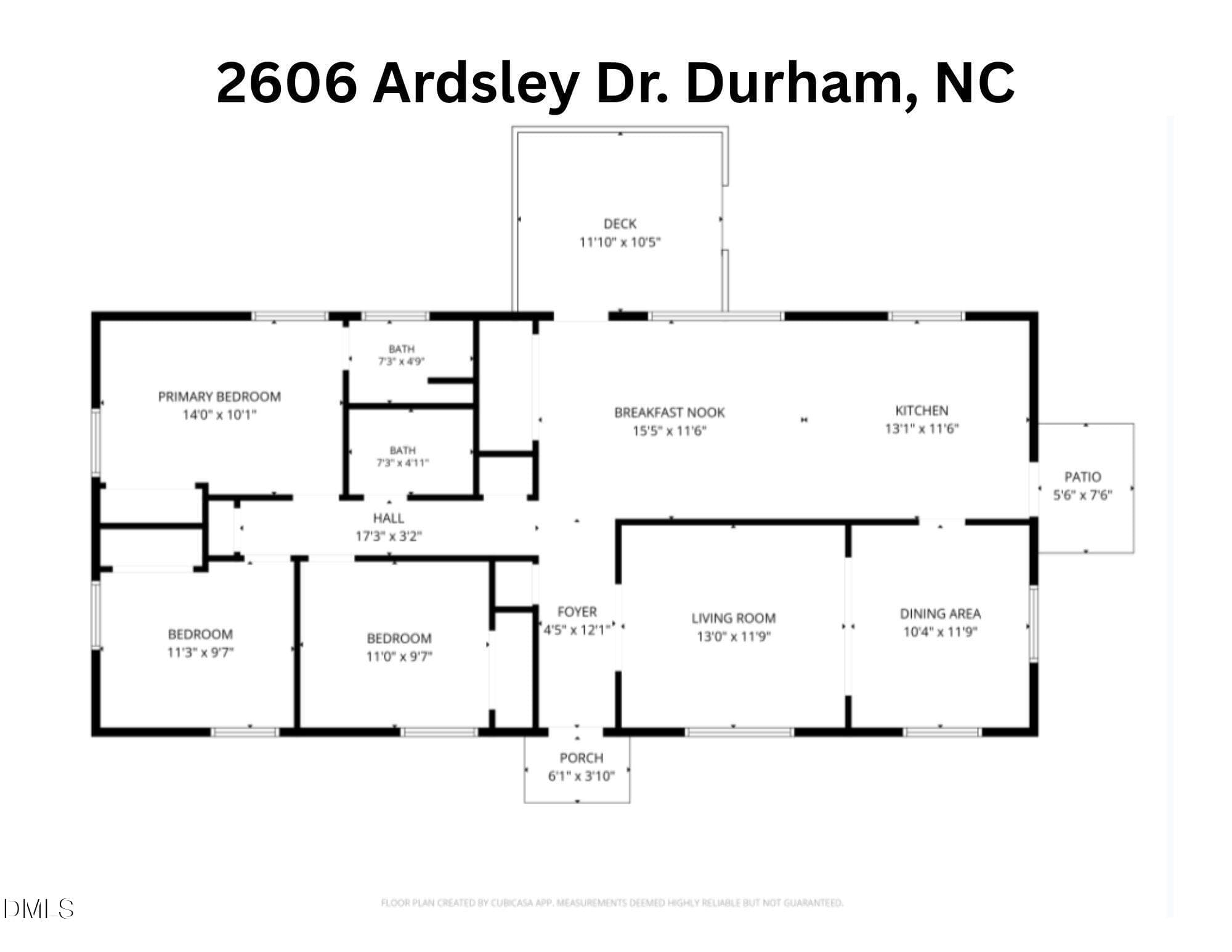 Floorplan - 2606 Ardsley Drive, Durham, NC 27704