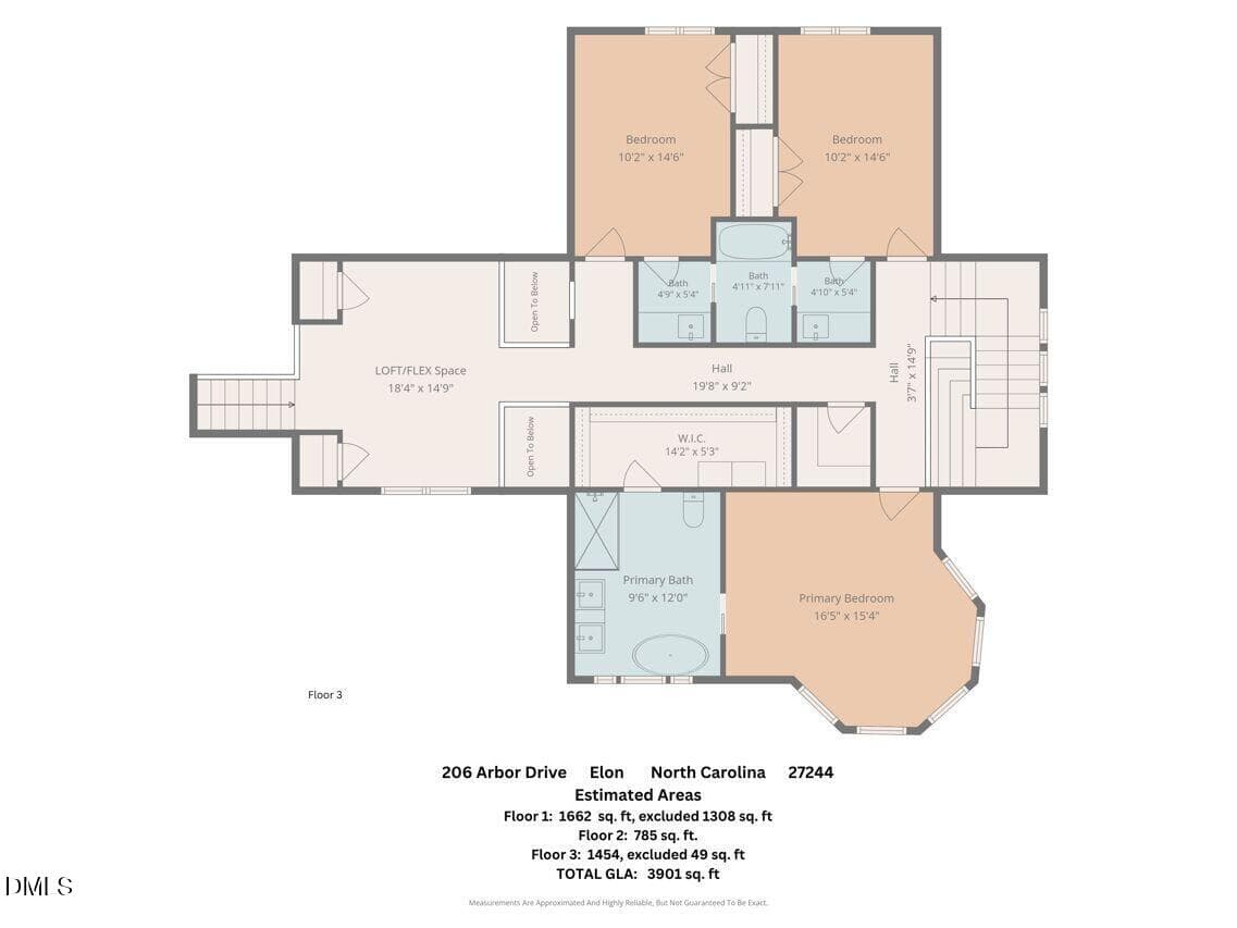 110-FP-Fl3-206-Arbor-Drive - 206 Arbor Drive, Elon, NC 27244