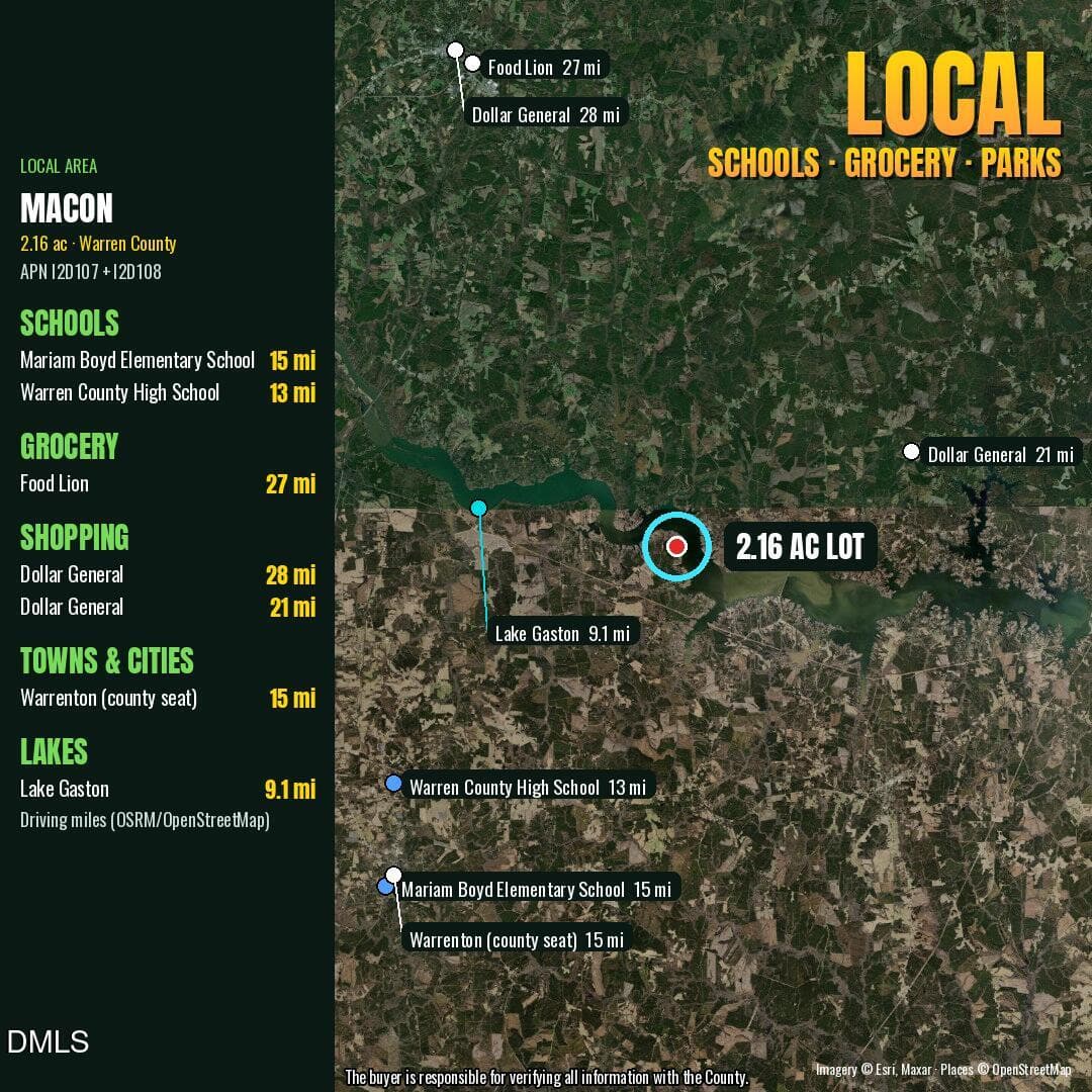 Macon-NC-2.16ac-Local-Area - 0 N Robinson Ferry Road, Macon, NC 27551