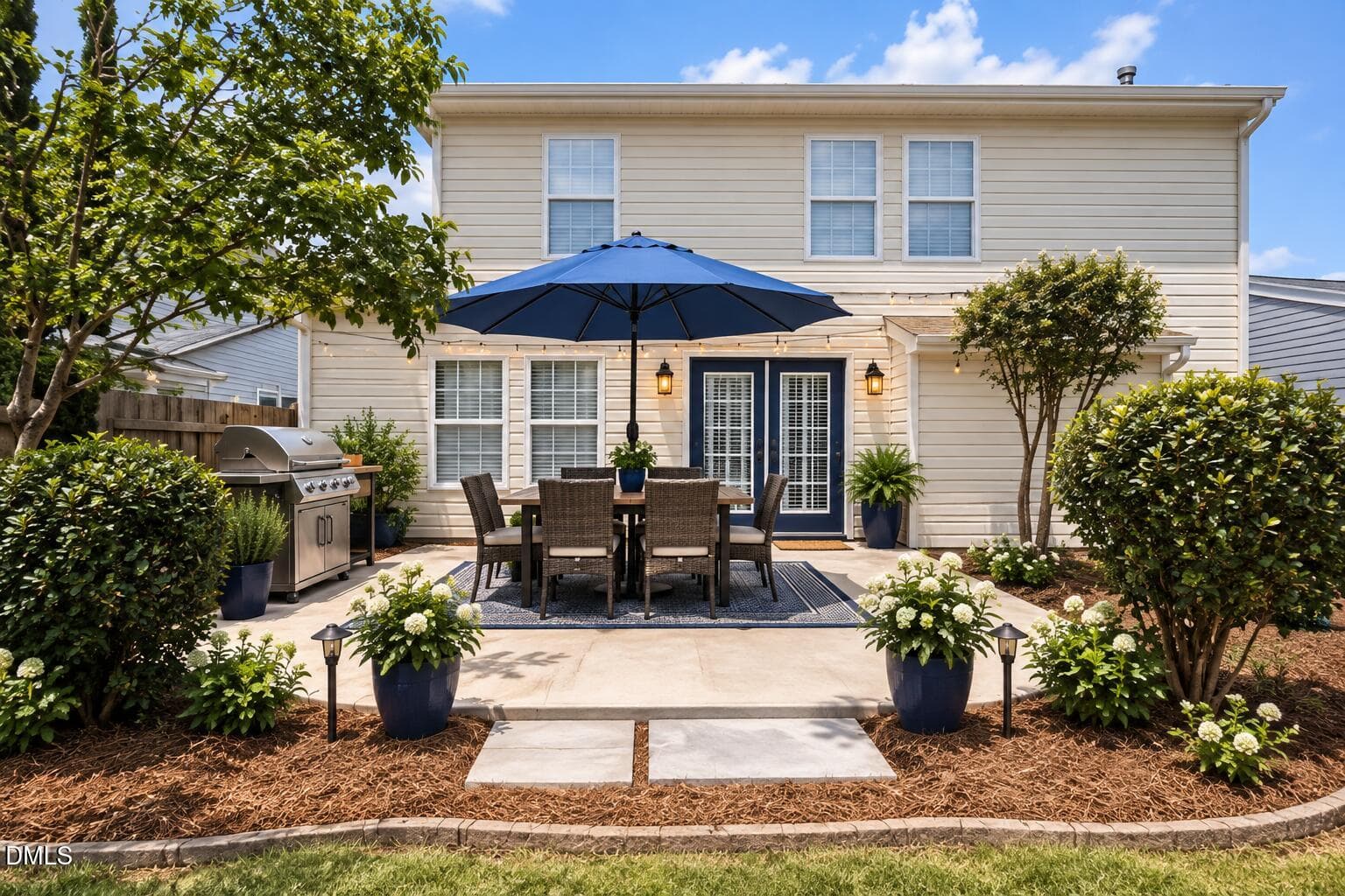 pebble creek virtually staged patio - 1529 Pebble Creek Crossing, Durham, NC 27713