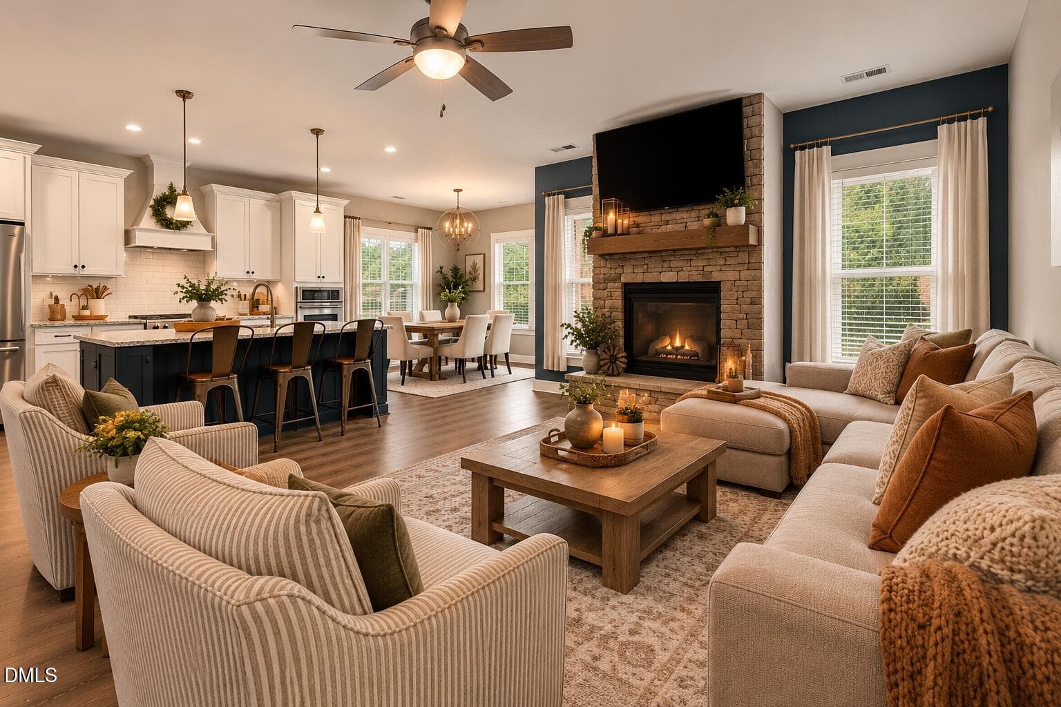 Warm Modern Farmhouse Open-Concept Inter - 2013 Edens Ridge Avenue, Wake Forest, NC 27587