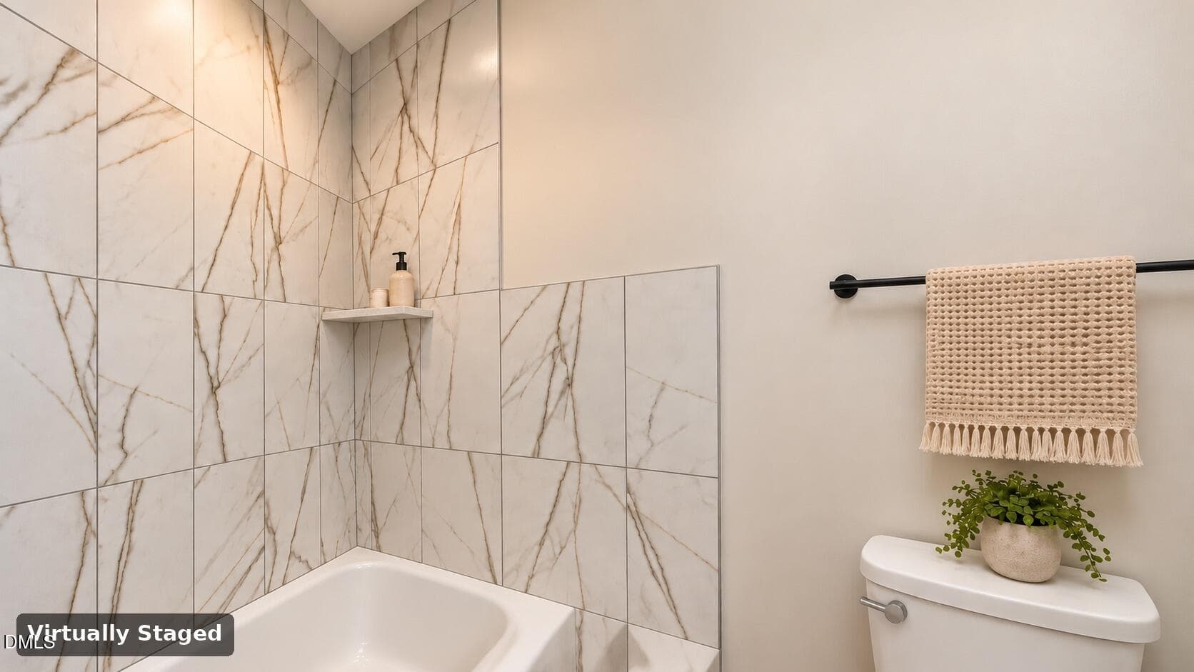 11 - Hall bath tub - virtually staged - 209 Freeman Street, Raleigh, NC 27601