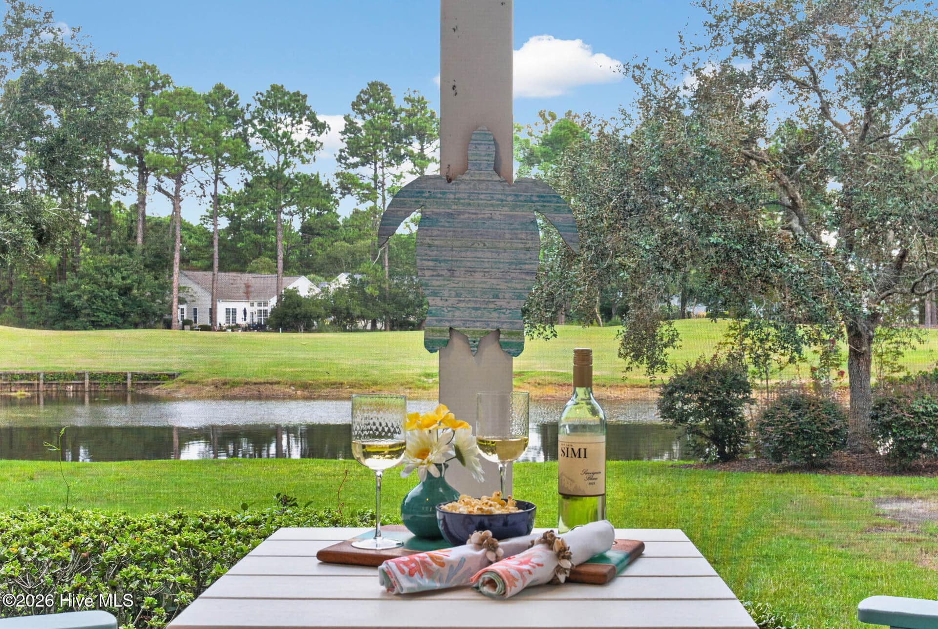 Overlooking pond and golf course - 874 Great Egret Circle SW 7a, Sunset Beach, NC 28468