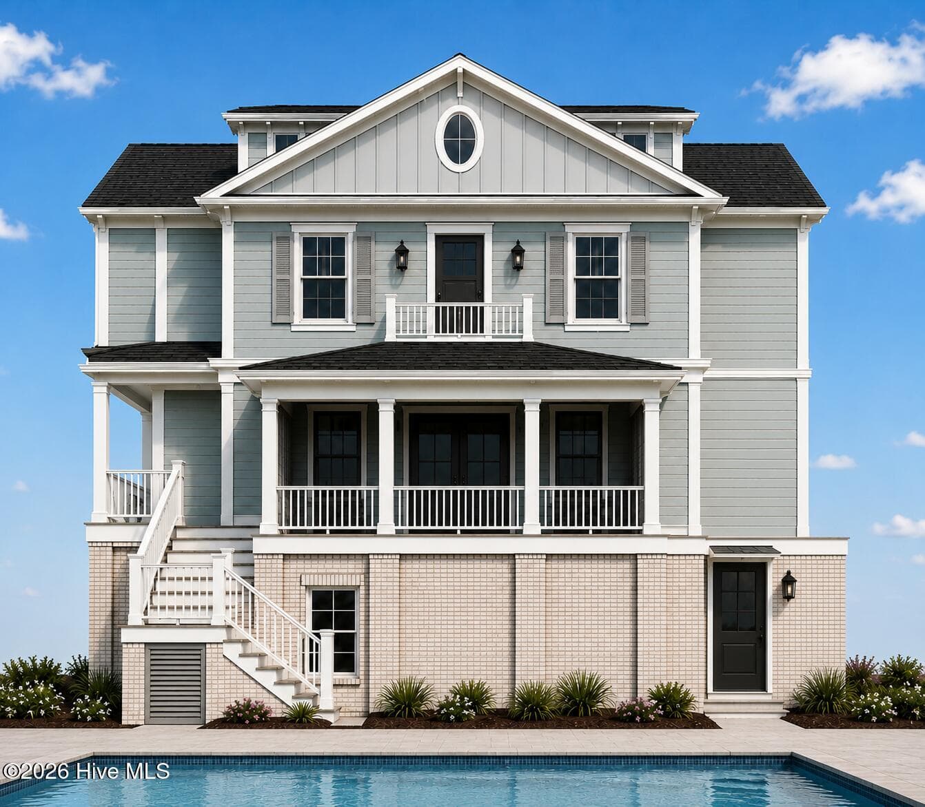 AI rendering based on plans - Rear view - 664 Augustine Avenue SW, Supply, NC 28462
