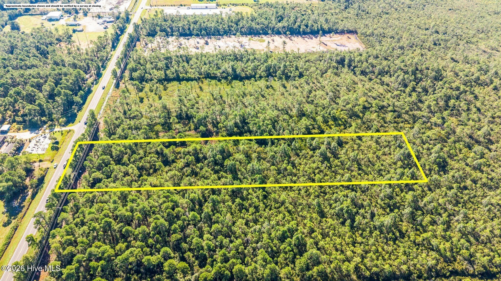 Approximate property lines marked in yellow - 3760 10 George Ii Highway SE, Southport, NC 28461, Southport