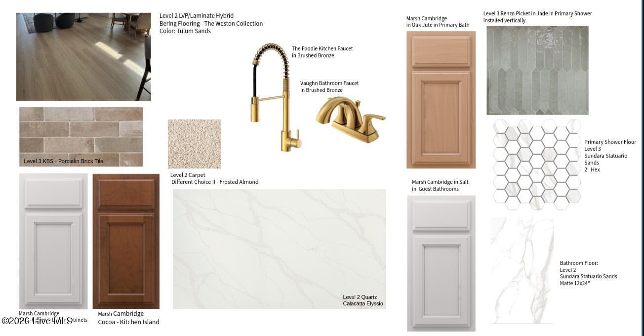 Mood Board of selections - 215 Whispering Ridge, West End, NC 27376