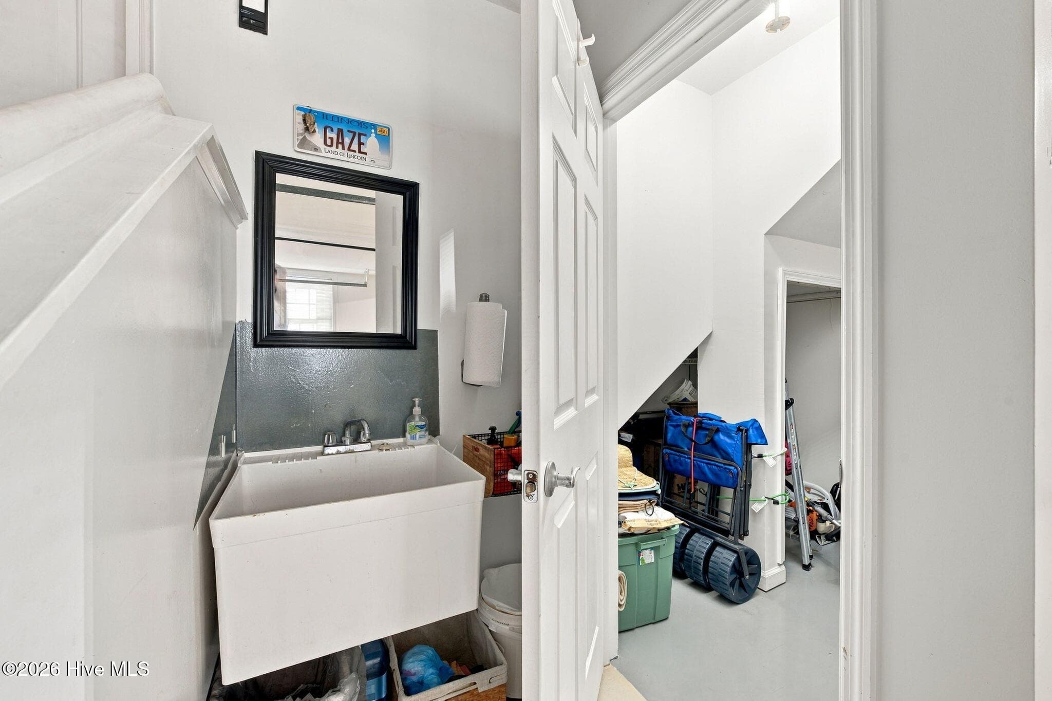 large storage closet in garage - 102 Lugano Road, New Bern, NC 28562