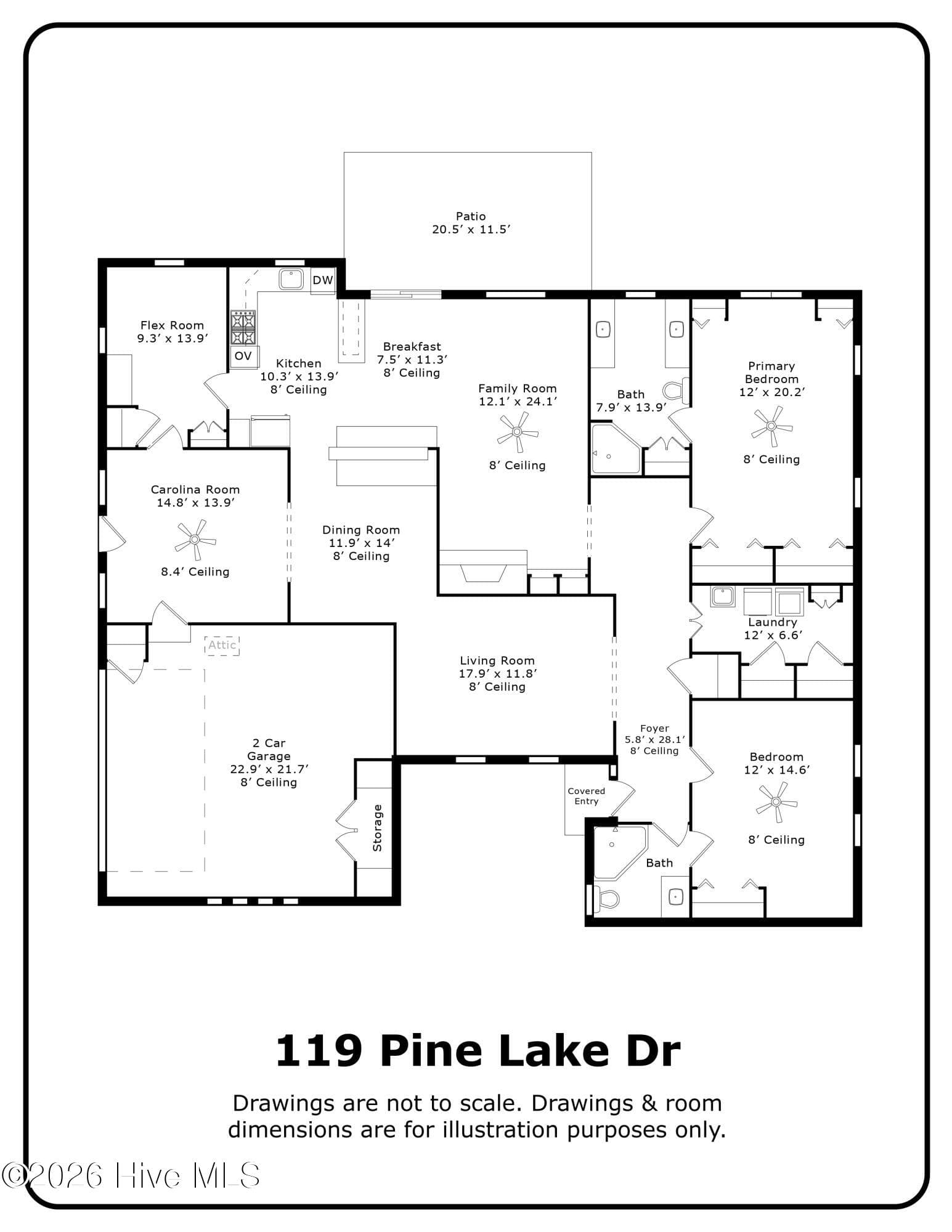 Single Family Residence at 119 Pine Lake Drive, Whispering Pines, NC 28327, Whispering Pines, photo 4 of 57