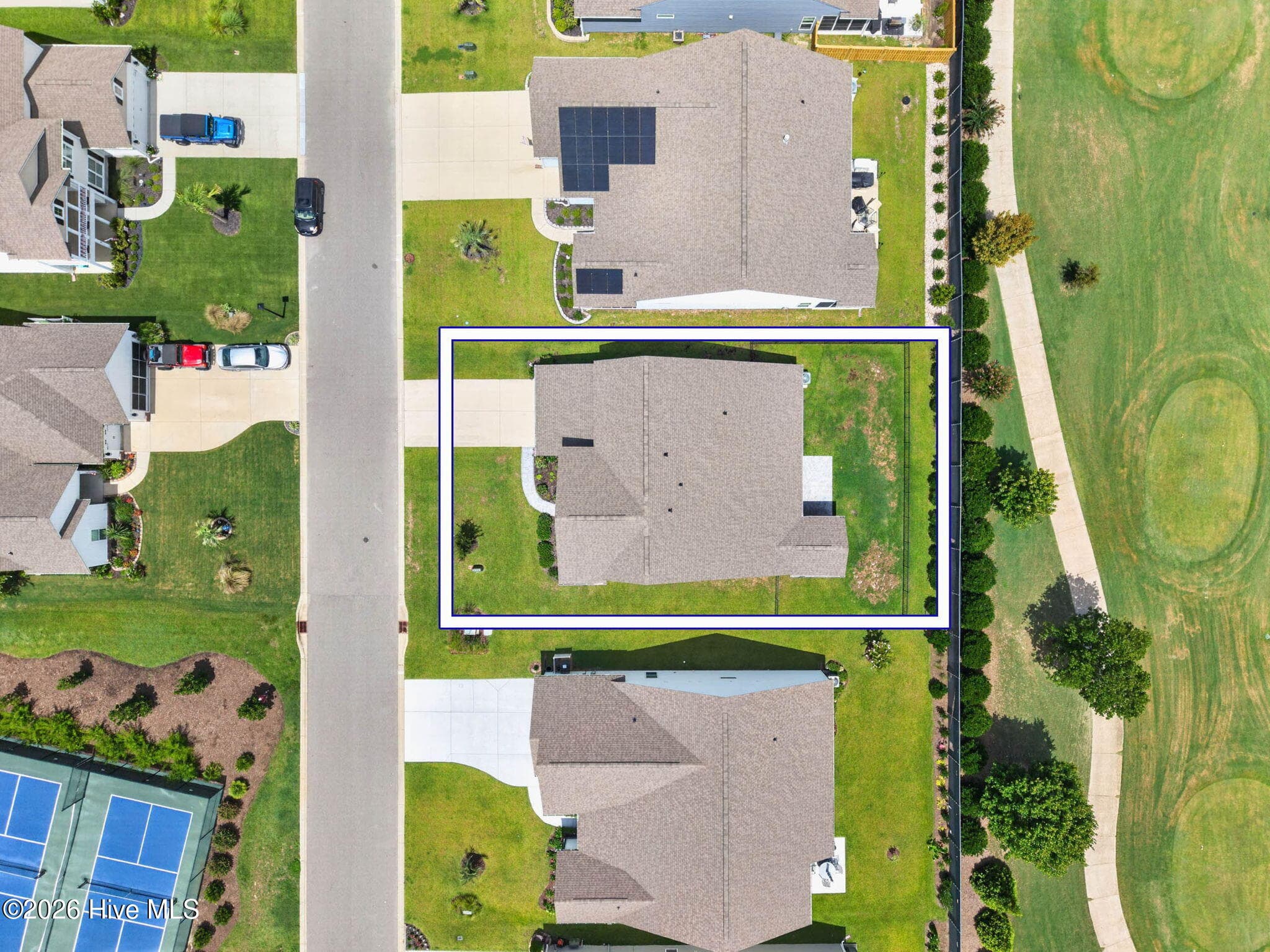 The outlined homesite shows the property’s setting along the golf course within the Eagle Run community. - 139 Eagle Claw Drive, Calabash, NC 28467