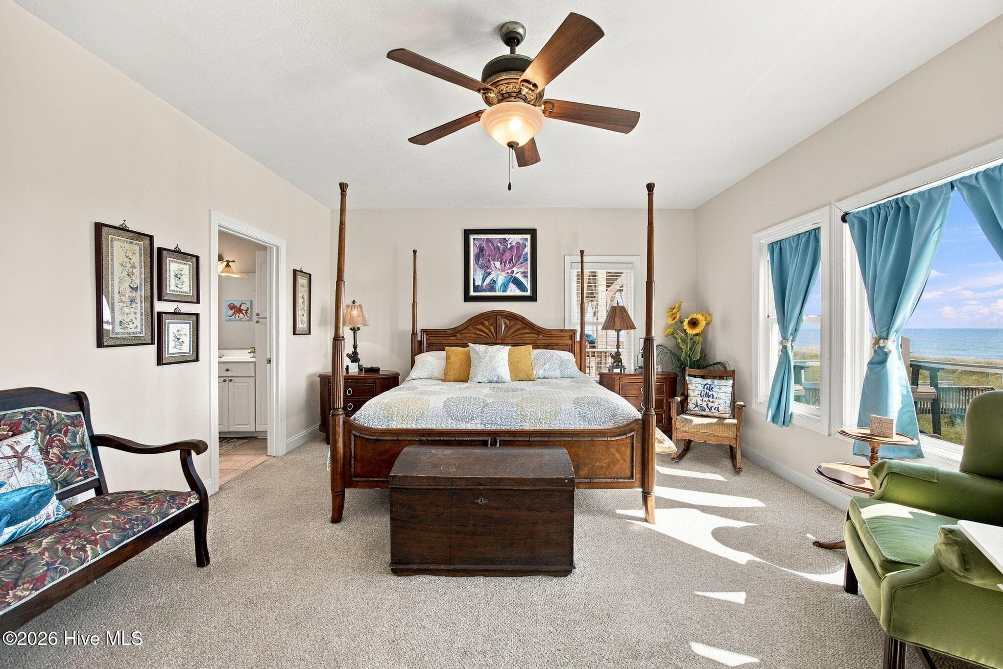 Main Level Master Bedroom - 134 Ocean Boulevard E, Holden Beach, NC 28462, Holden Beach