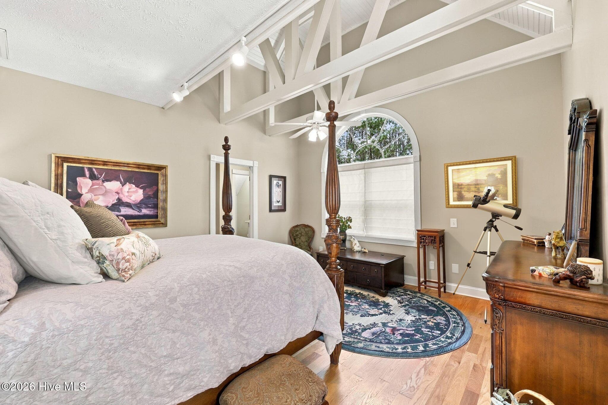 vaulted, beamed master suite - 104 Meadows Lane, Aberdeen, NC 28315