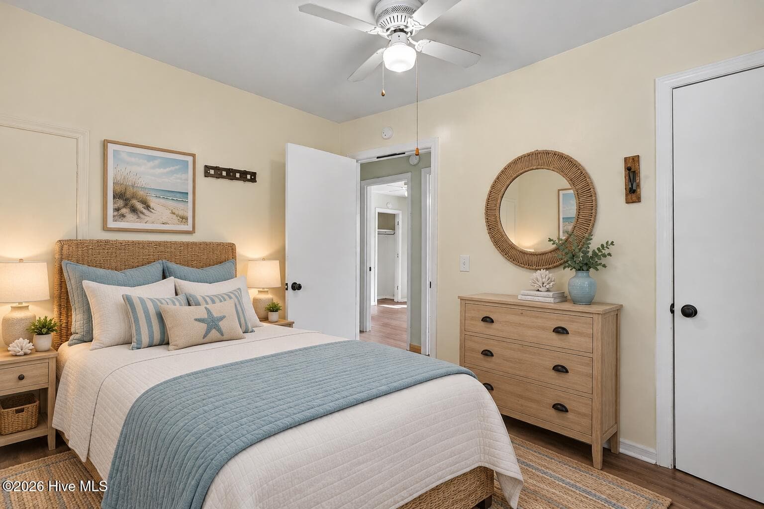Virtual Staged Guest Bedroom - 124 N Middleton Avenue, Oak Island, NC 28465, Oak Island