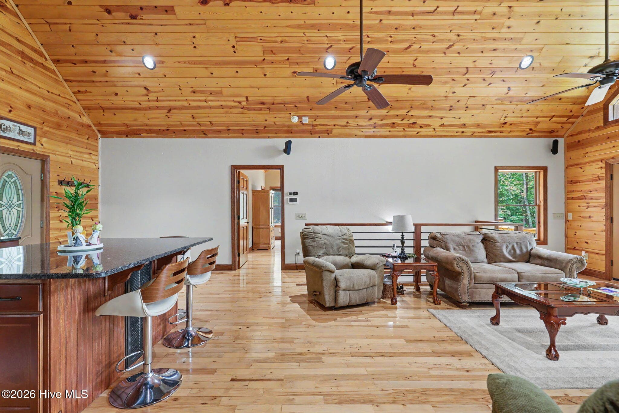 Open layout connects the kitchen, dining and great room spaces. - 210 Majestic Drive, Hayesville, NC 28904, Hayesville