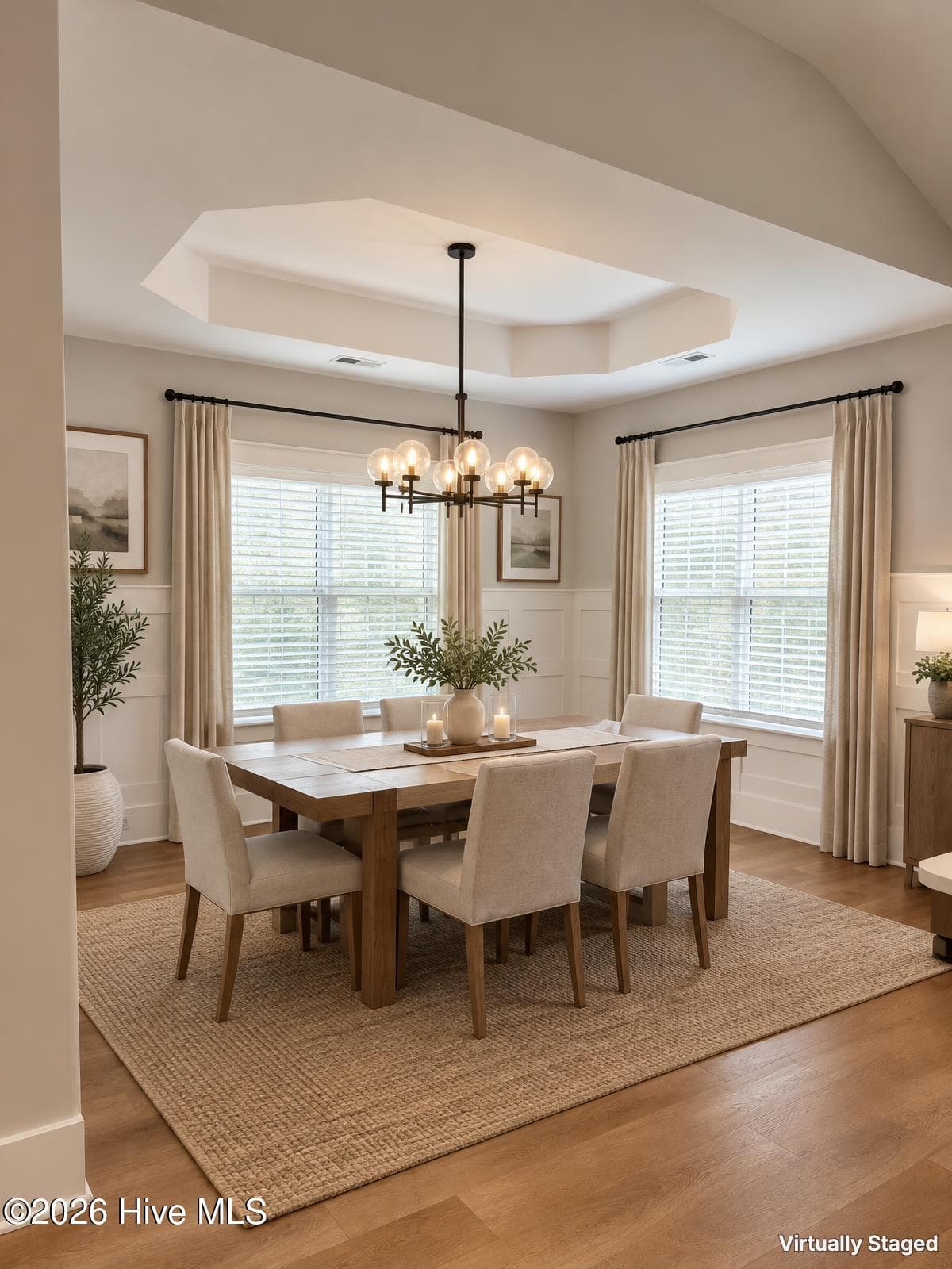 Dining room virtually staged - 2528 Lakeside Circle, Wilmington, NC 28401